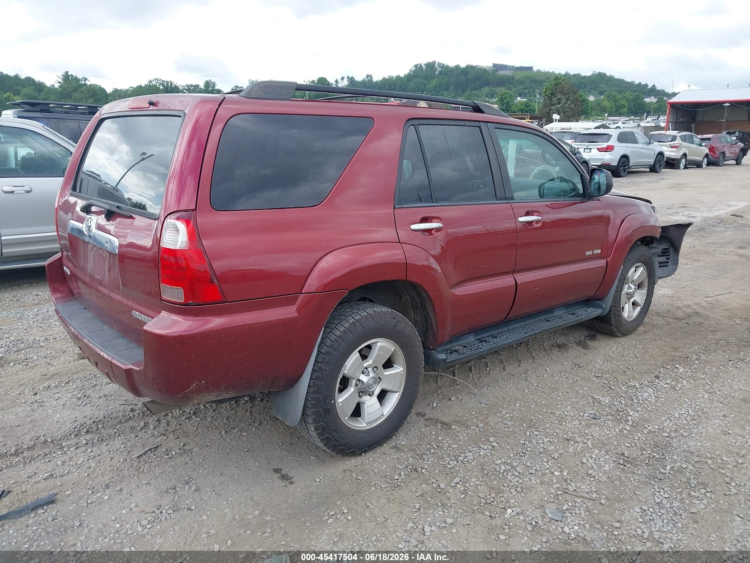 2009 Toyota 4runner Sr5 V6 Burgundy vin: JTEBU14R39K040100