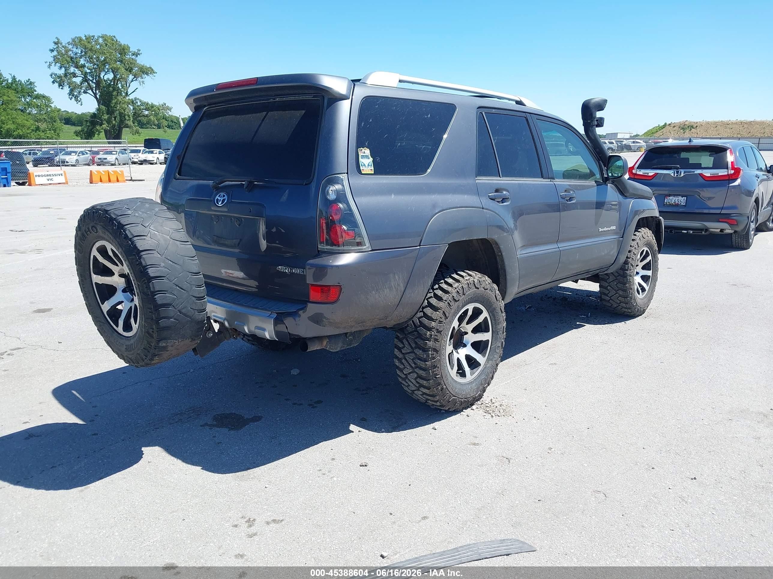 2003 Toyota 4runner Sr5 Sport V6 Gray vin: JTEBU14R438009927