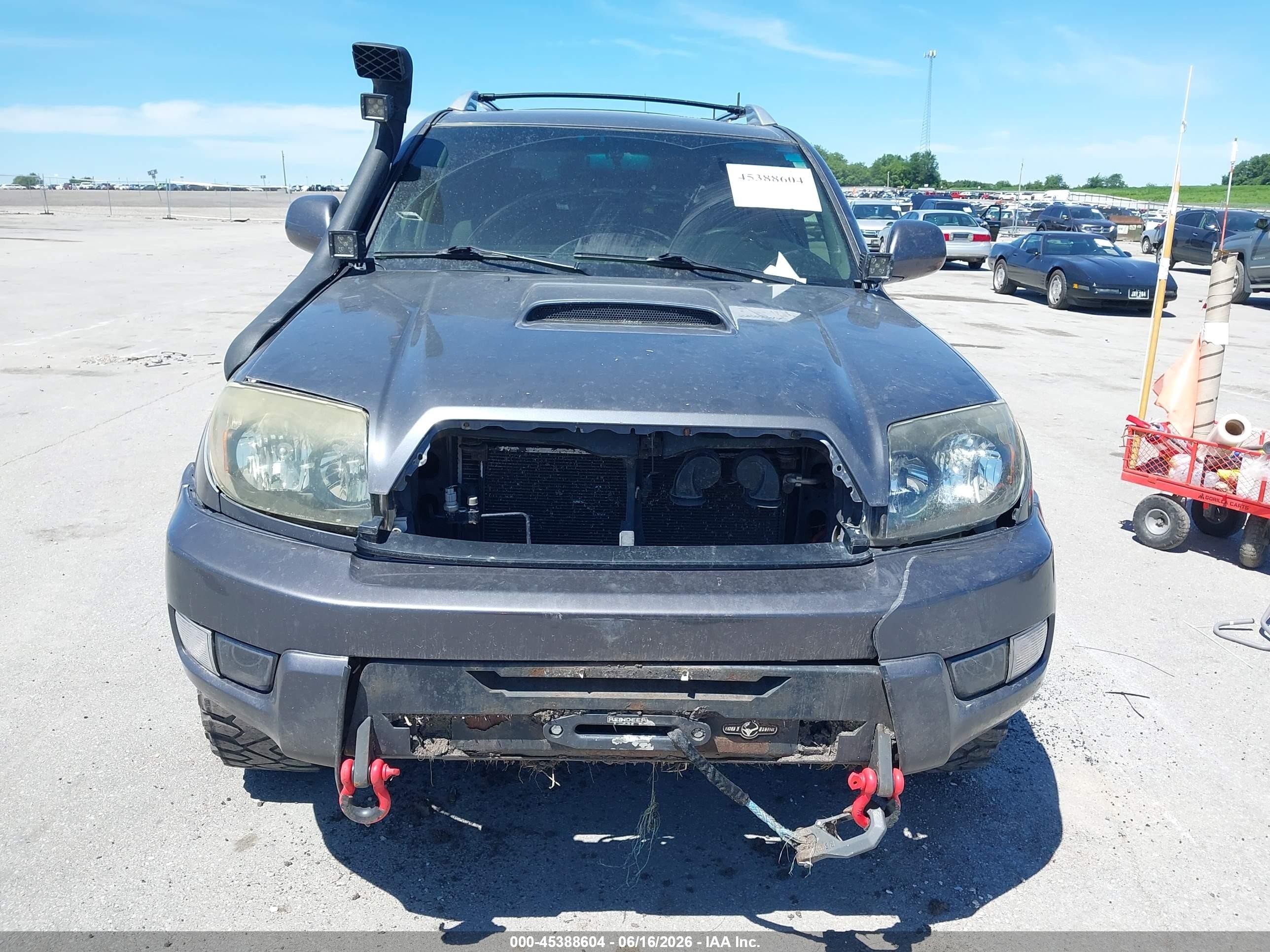 2003 Toyota 4runner Sr5 Sport V6 Gray vin: JTEBU14R438009927