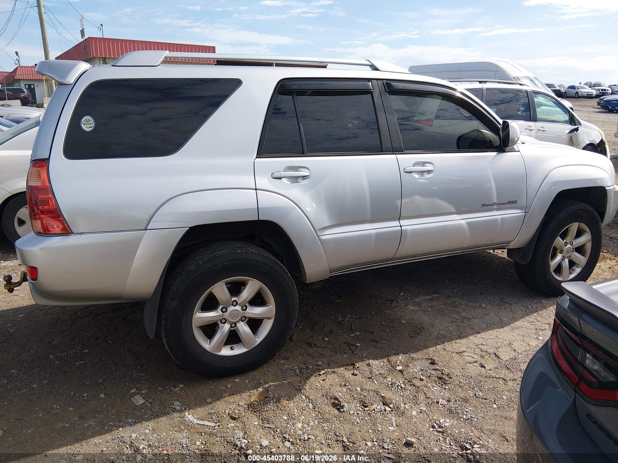 2004 Toyota 4runner Sr5 Sport V6 Gray vin: JTEBU14R440037632