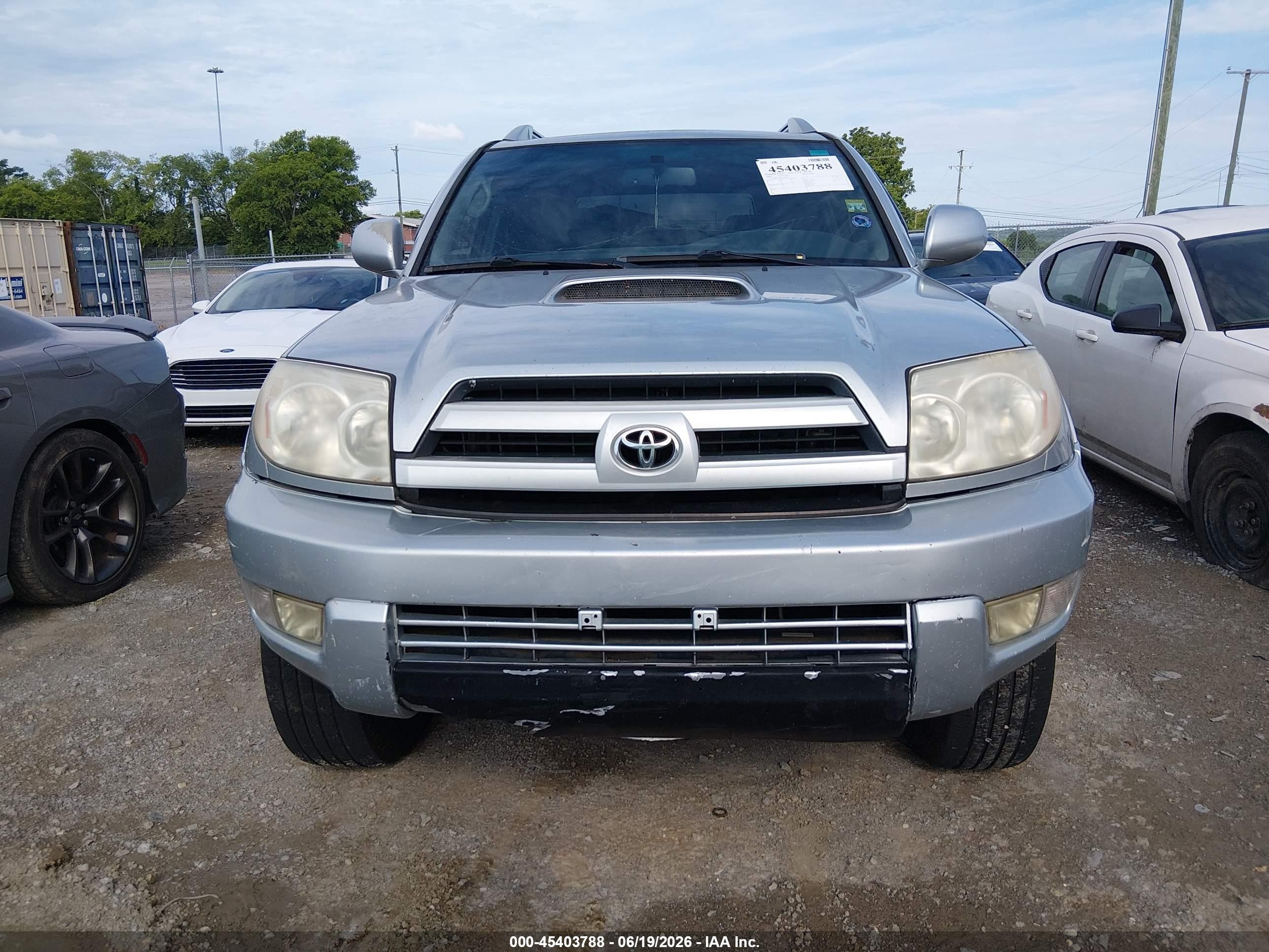 2004 Toyota 4runner Sr5 Sport V6 Gray vin: JTEBU14R440037632