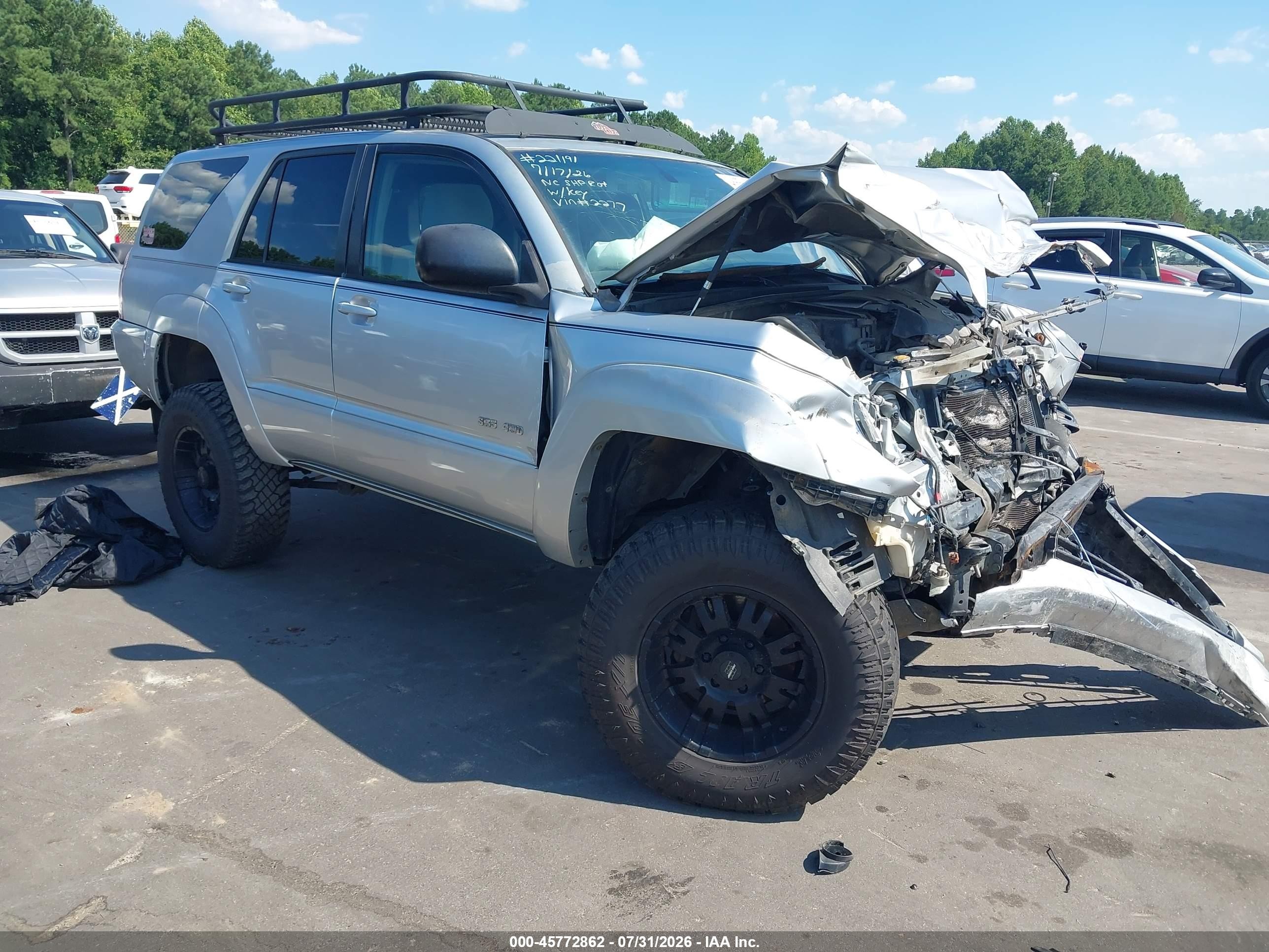 2004 Toyota 4runner Sr5 V6 Gray vin: JTEBU14R448012277