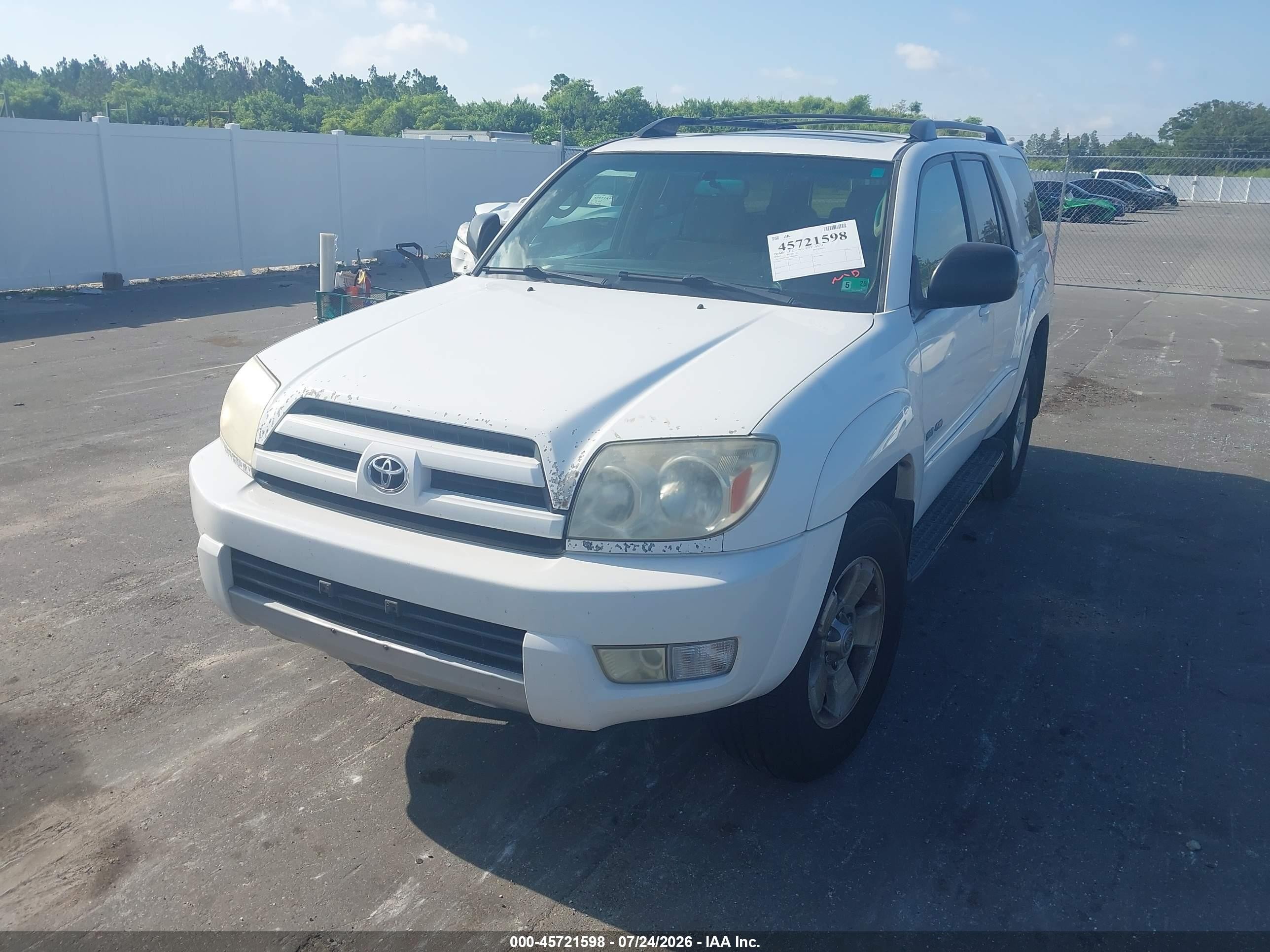 2004 Toyota 4runner Sr5 V6 Белый vin: JTEBU14R448026499