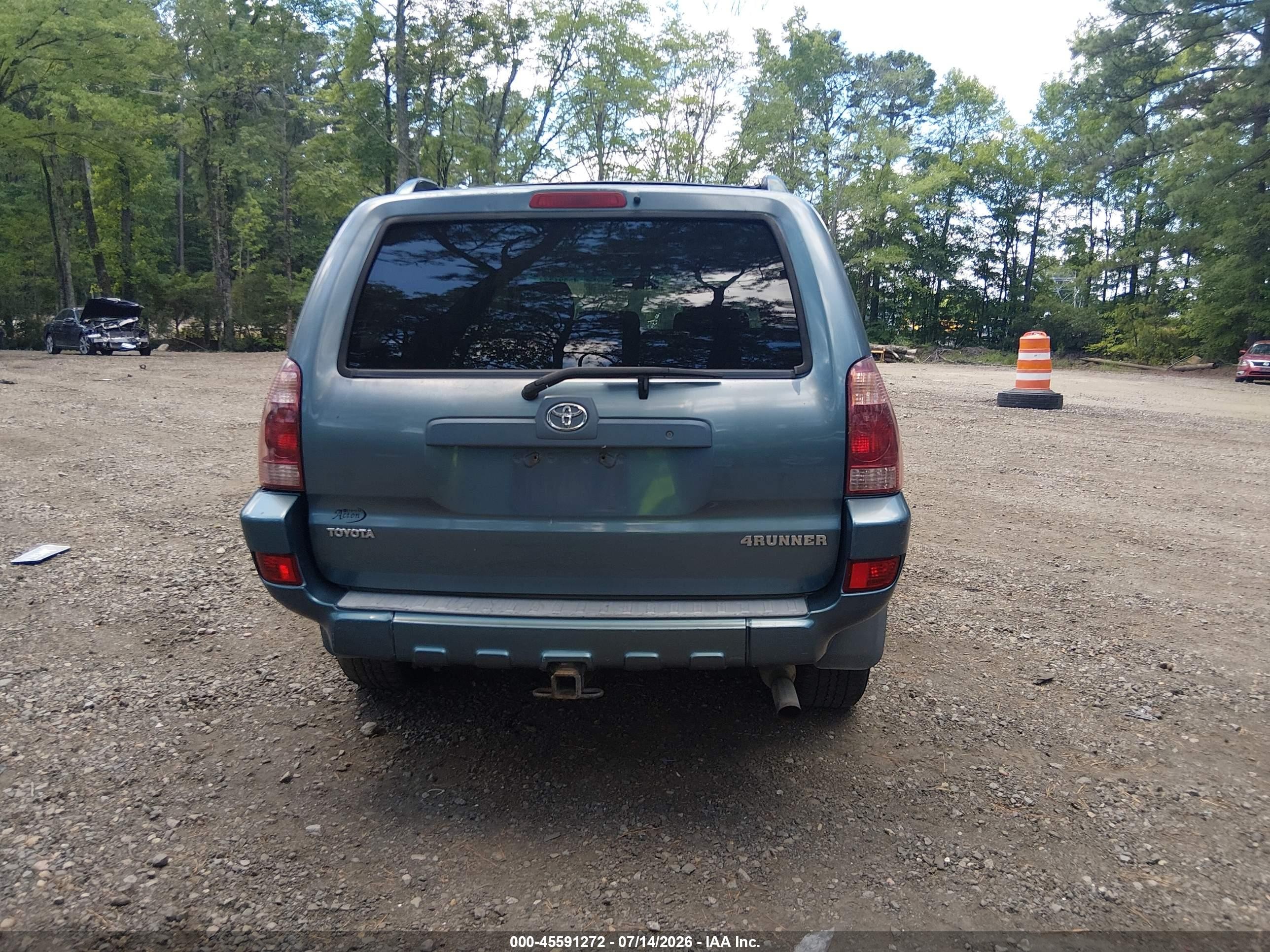 2005 Toyota 4runner Sr5 V6 Light Blue vin: JTEBU14R450057302