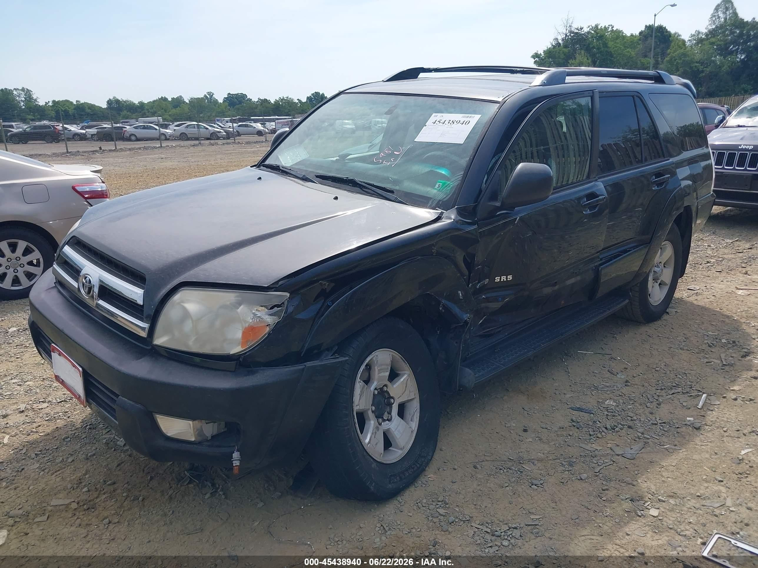 2005 Toyota 4runner Sr5 V6 Black vin: JTEBU14R450063469