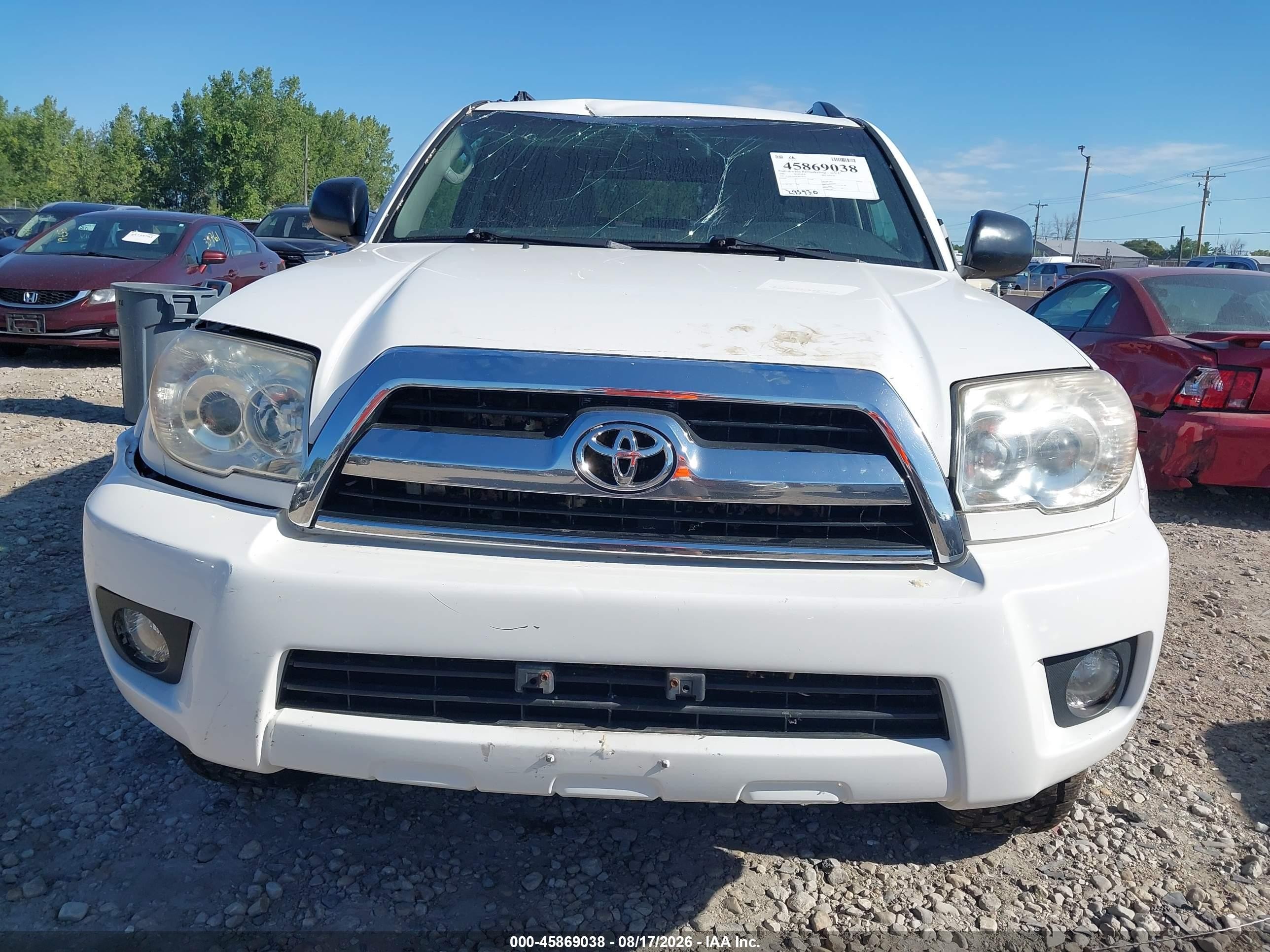 2007 Toyota 4runner Sr5 White vin: JTEBU14R478077974