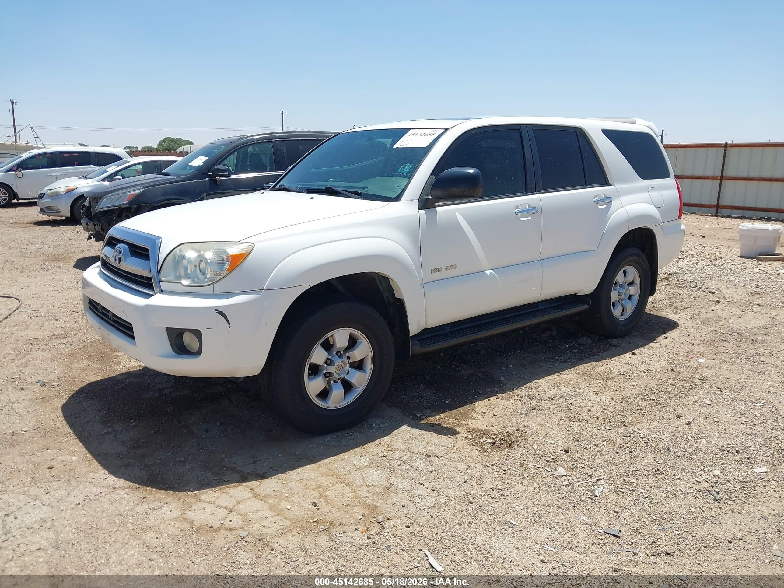 2008 Toyota 4runner Sr5 V6 White vin: JTEBU14R480130950