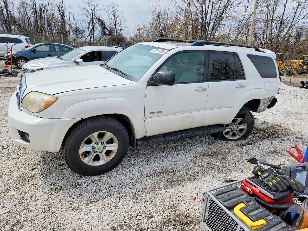 2008 Toyota 4runner Sr5 White vin: JTEBU14R48K015348