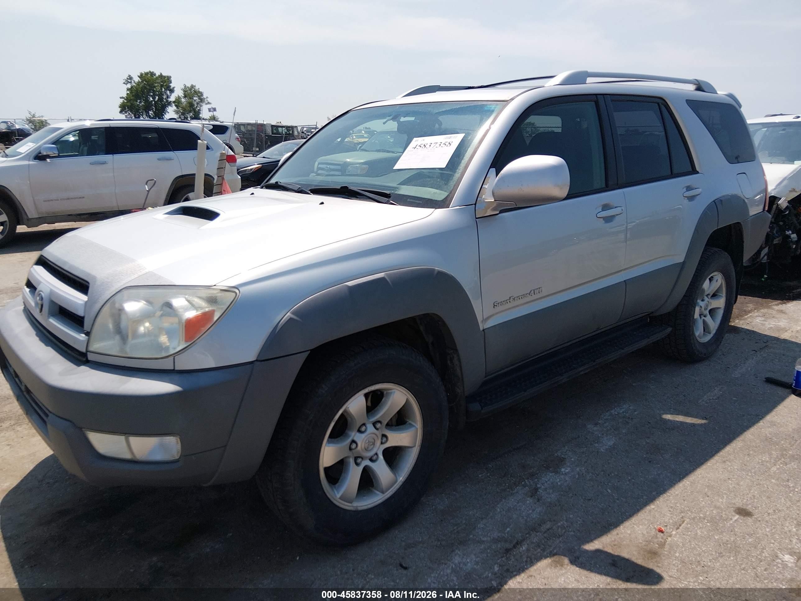2003 Toyota 4runner Sr5 Sport V6 Gray vin: JTEBU14R530005819