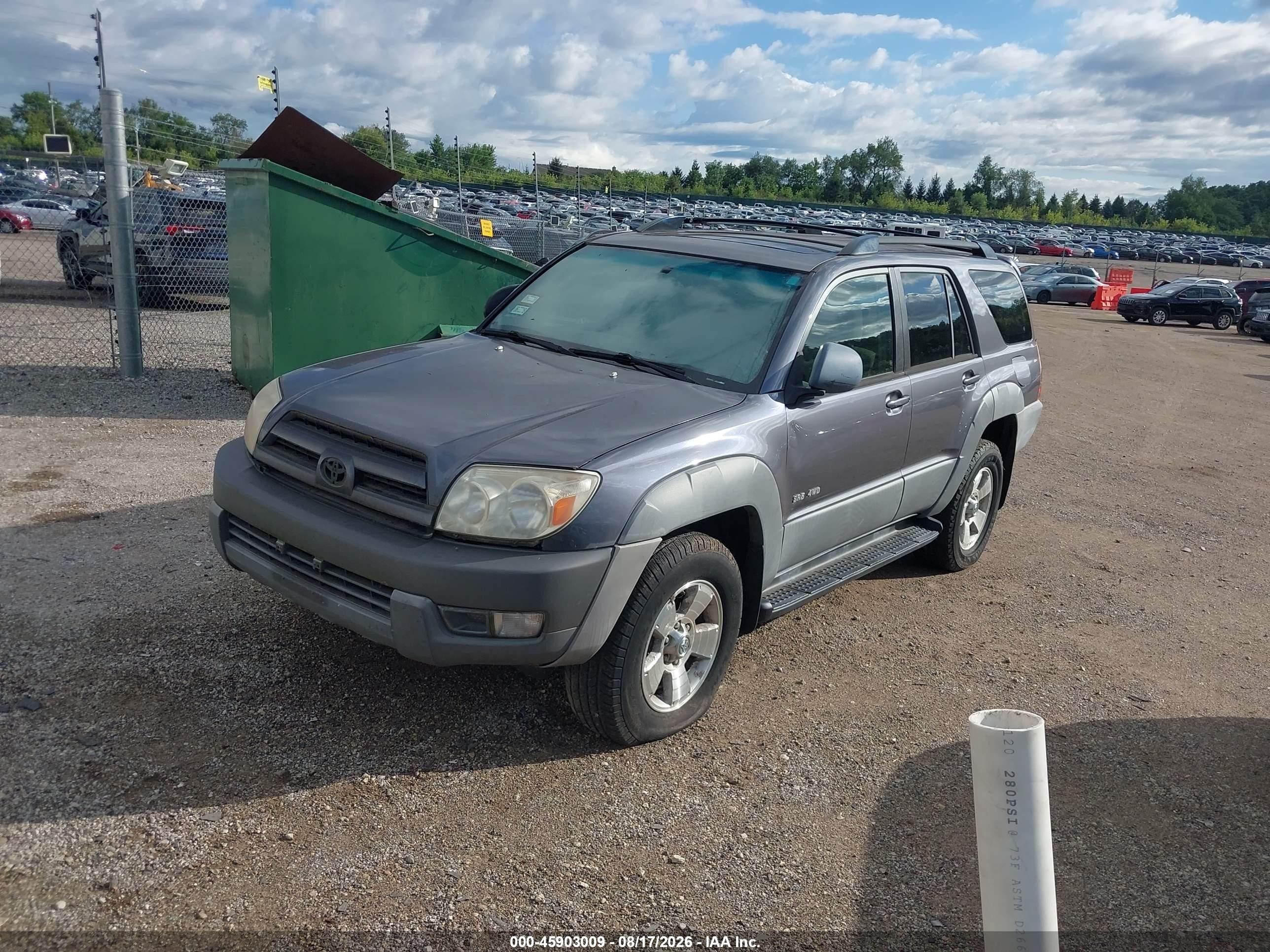2003 Toyota 4runner Sr5 V6 Gray vin: JTEBU14R530007277