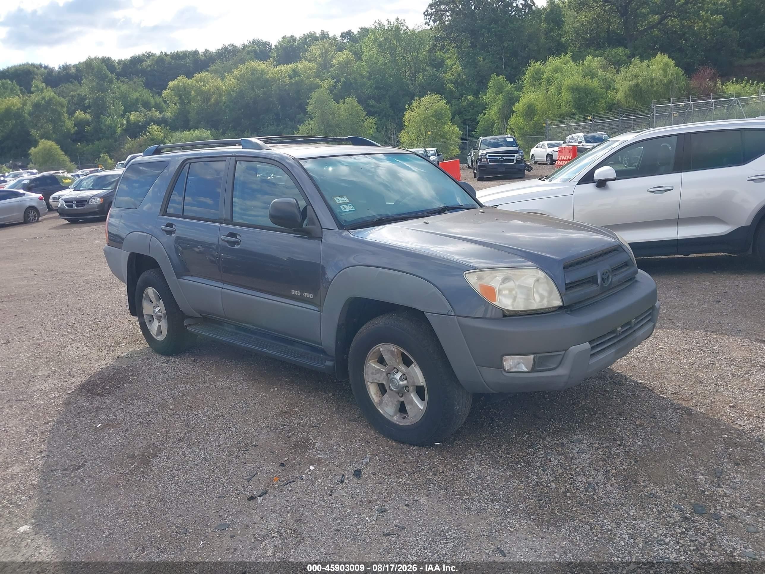 2003 Toyota 4runner Sr5 V6 Gray vin: JTEBU14R530007277