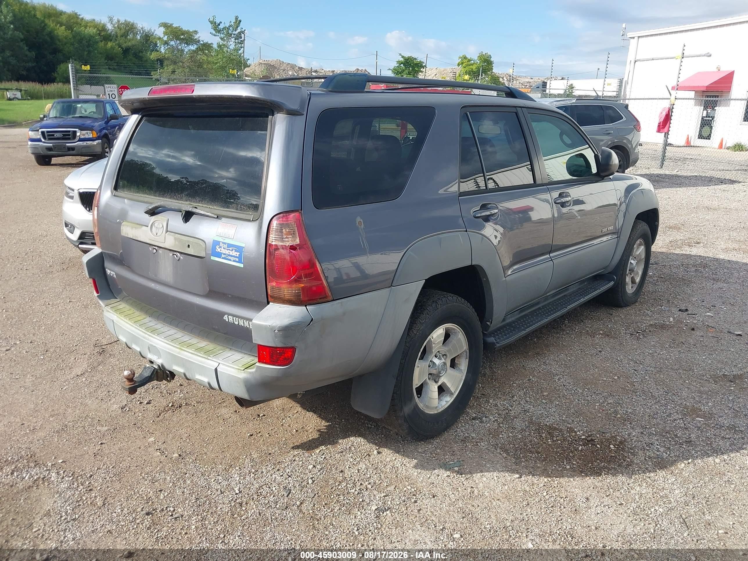 2003 Toyota 4runner Sr5 V6 Gray vin: JTEBU14R530007277