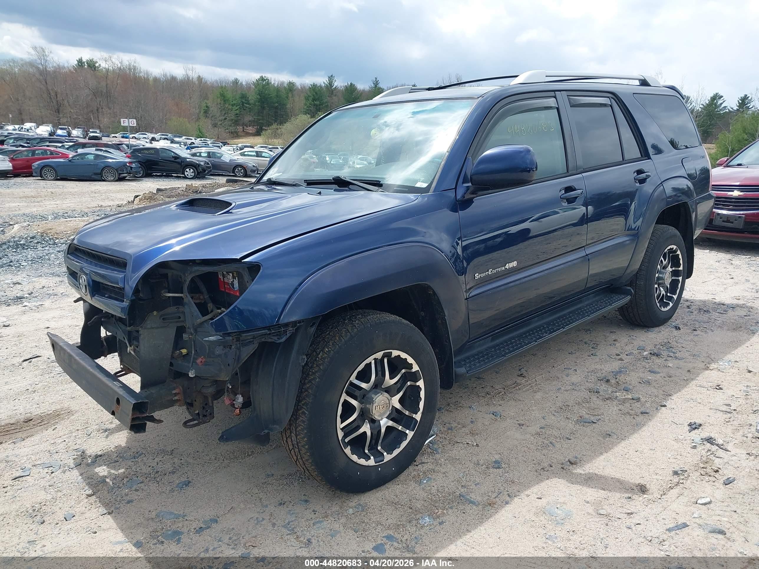2003 Toyota 4runner Sr5 Sport V6 Blue vin: JTEBU14R538008205