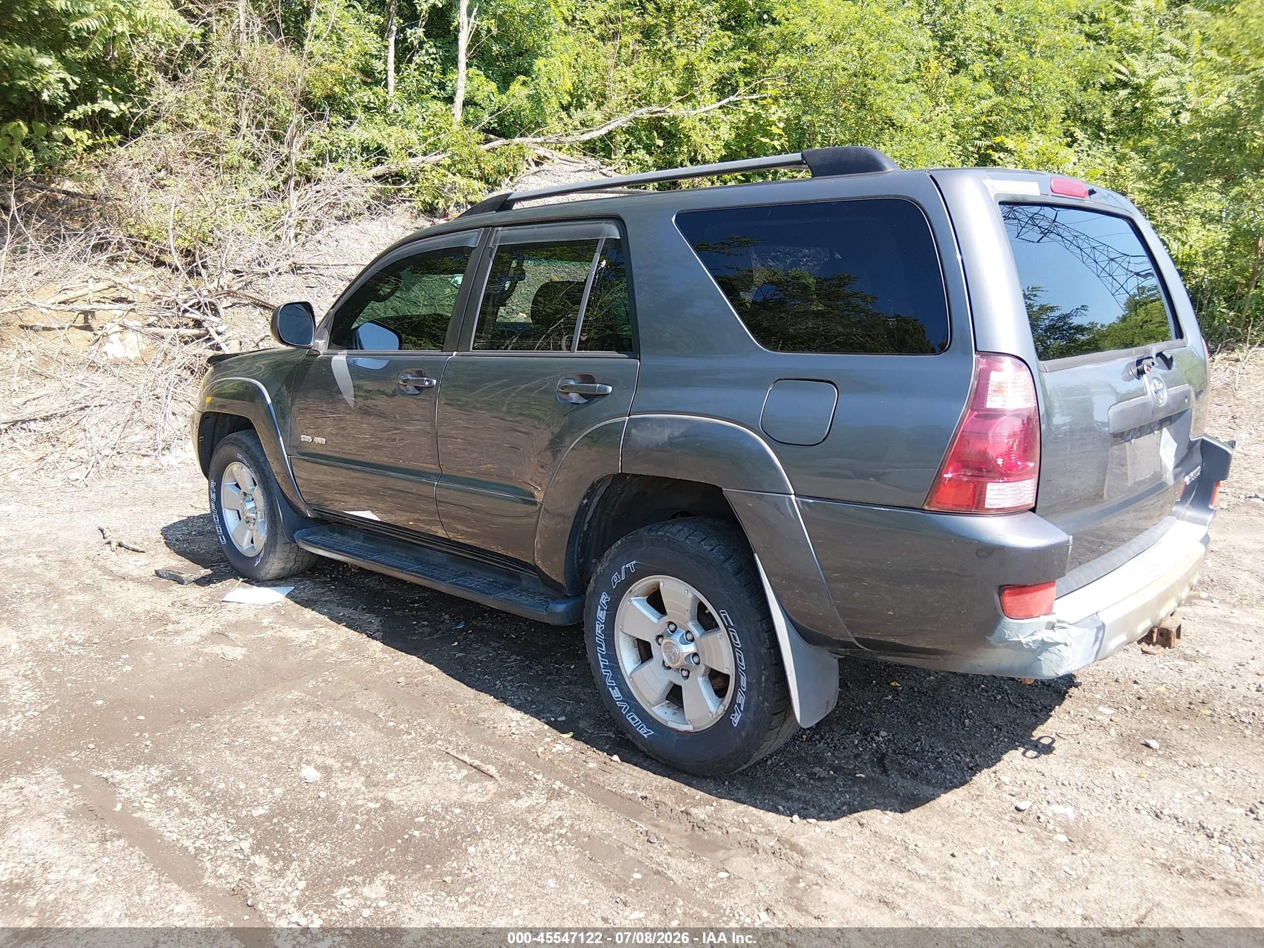 2004 Toyota 4runner Sr5 V6 Gray vin: JTEBU14R540046520