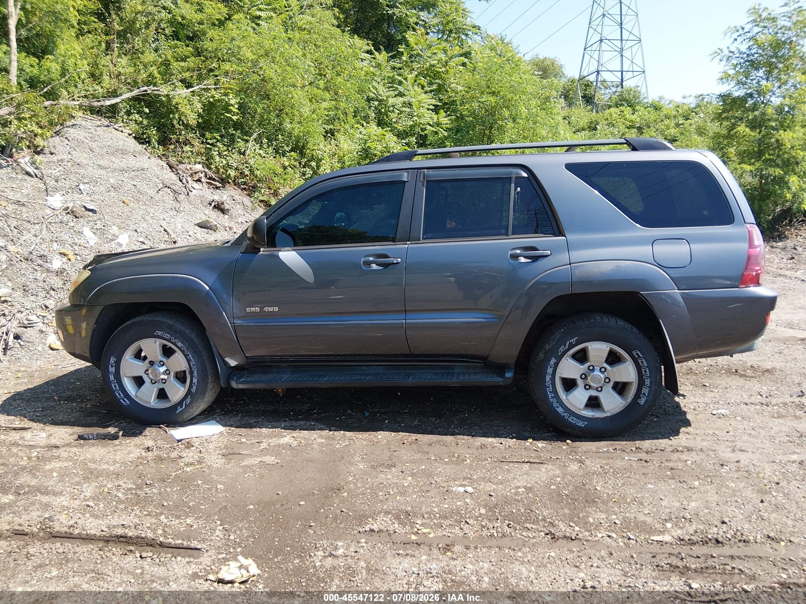 2004 Toyota 4runner Sr5 V6 Gray vin: JTEBU14R540046520