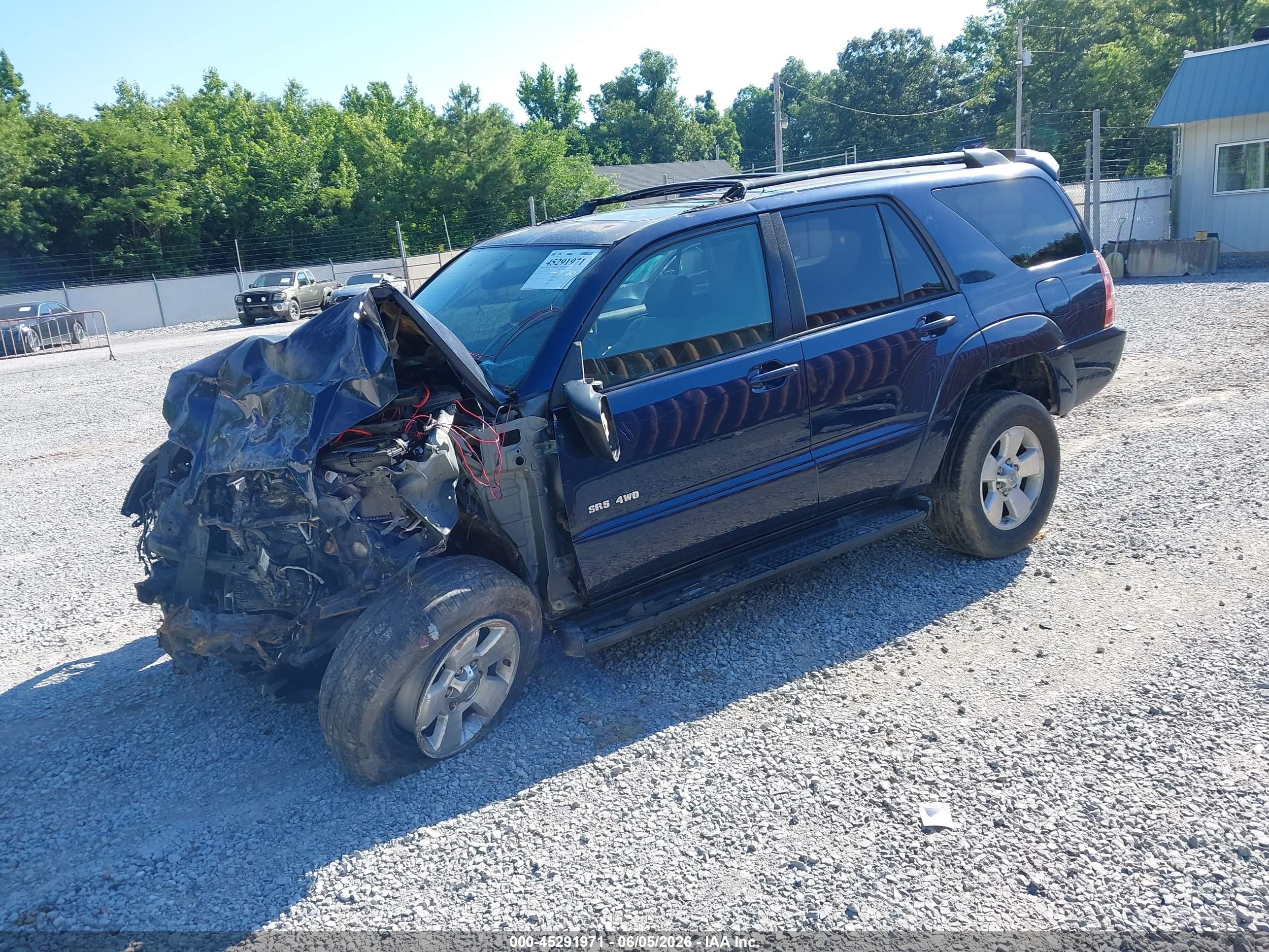 2005 Toyota 4runner Sr5 V6 Blue vin: JTEBU14R558029767