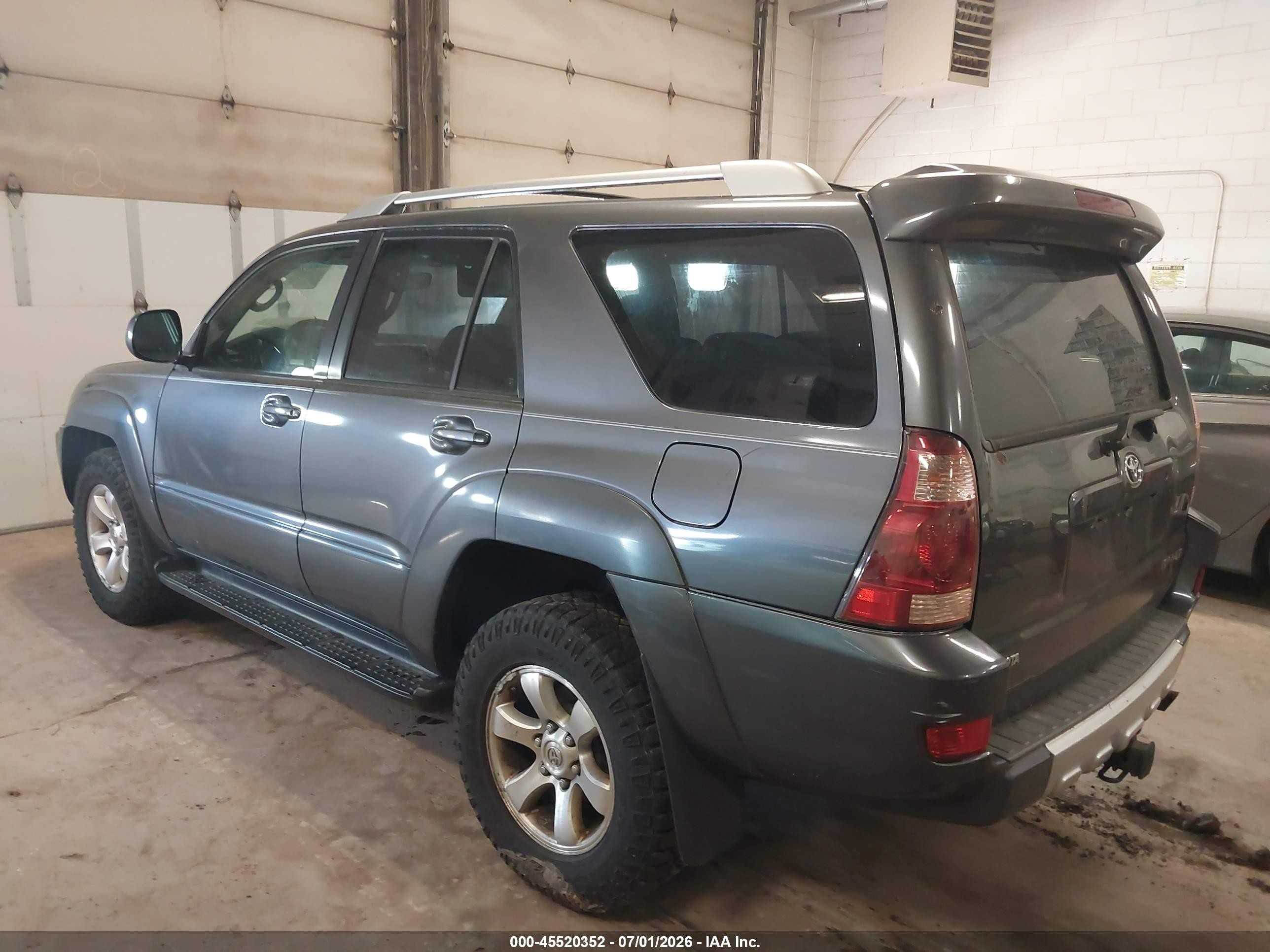 2005 Toyota 4runner Sr5 Sport V6 Gray vin: JTEBU14R558041353