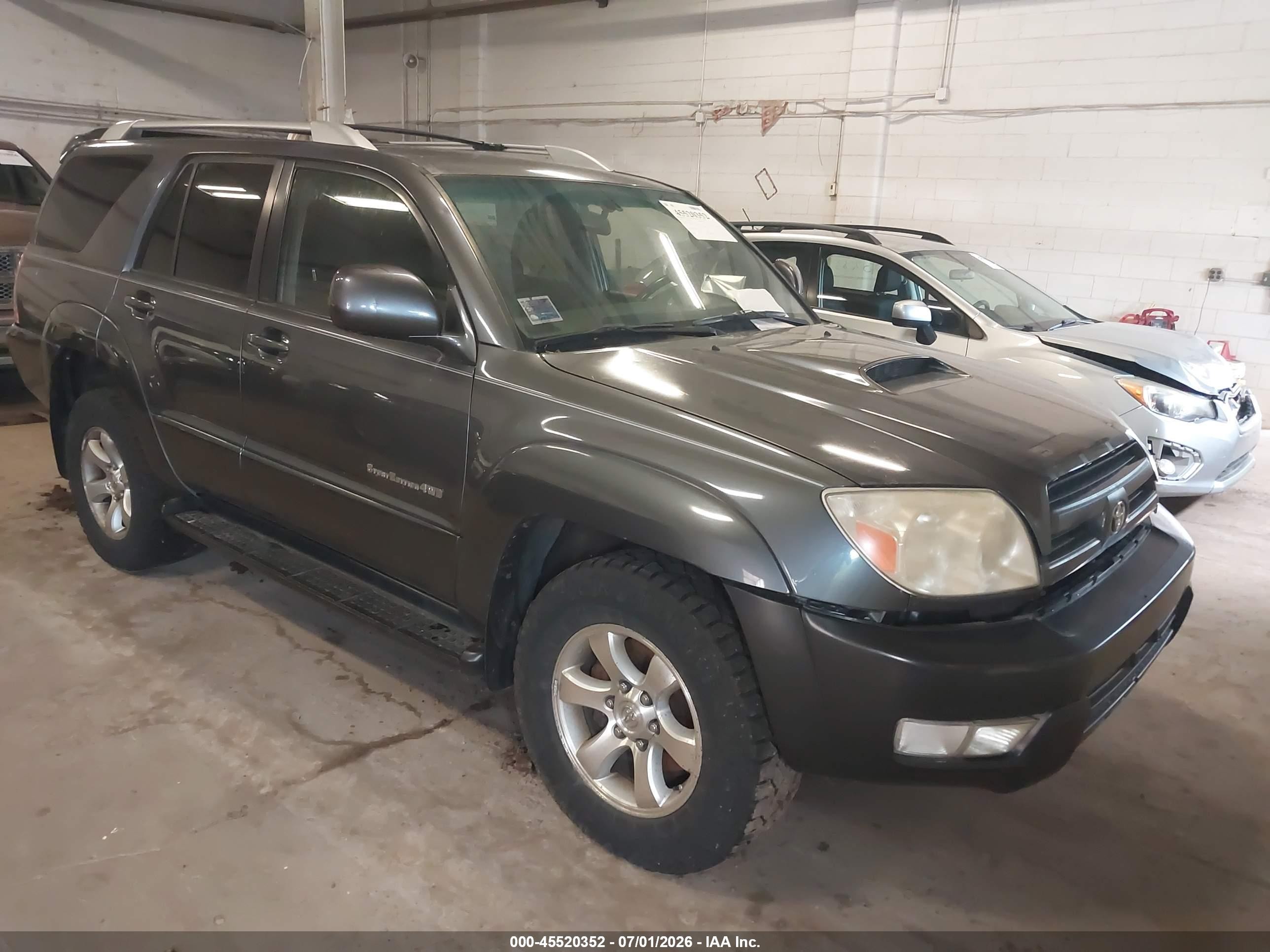 2005 Toyota 4runner Sr5 Sport V6 Gray vin: JTEBU14R558041353
