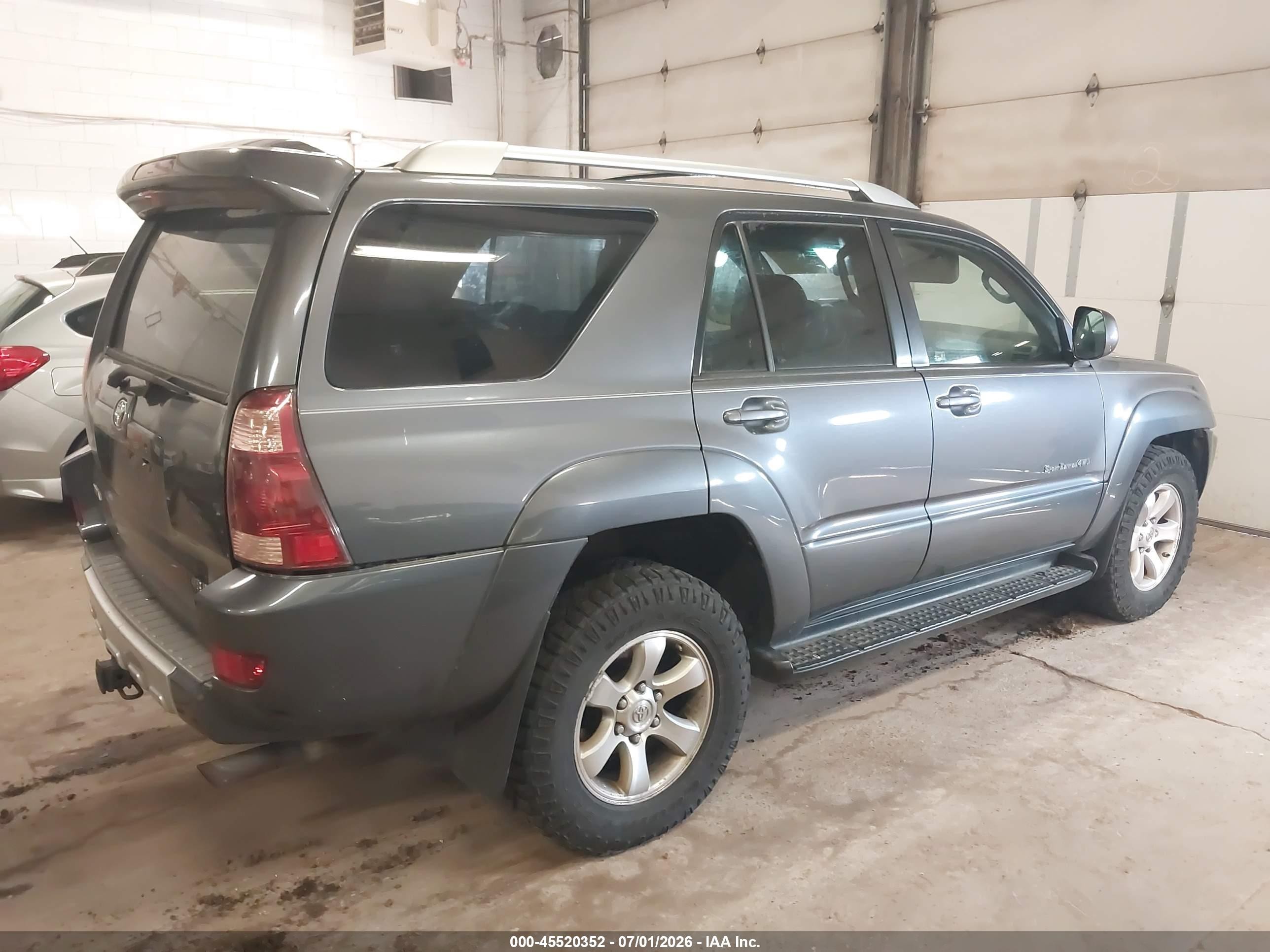 2005 Toyota 4runner Sr5 Sport V6 Gray vin: JTEBU14R558041353