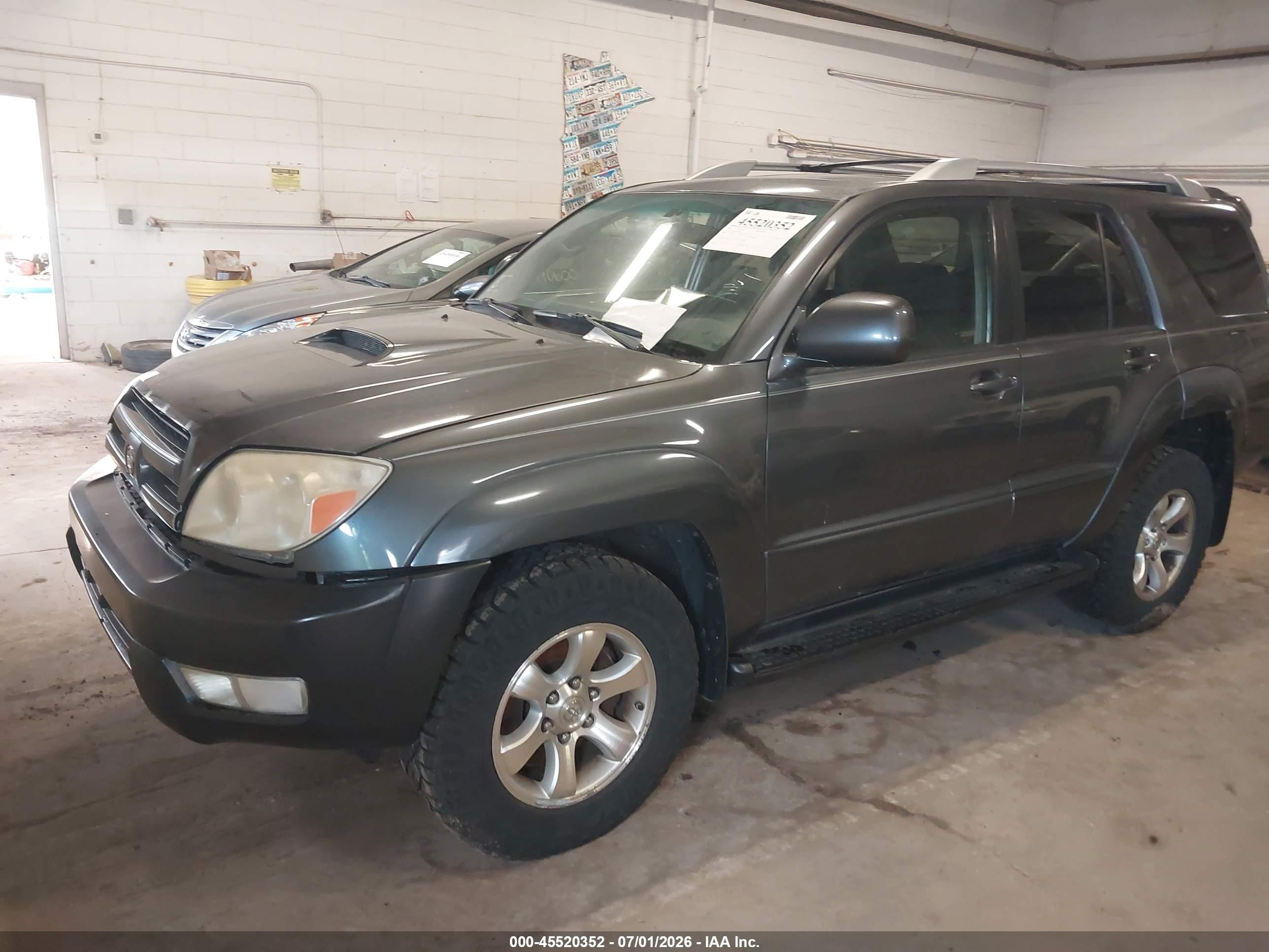 2005 Toyota 4runner Sr5 Sport V6 Gray vin: JTEBU14R558041353