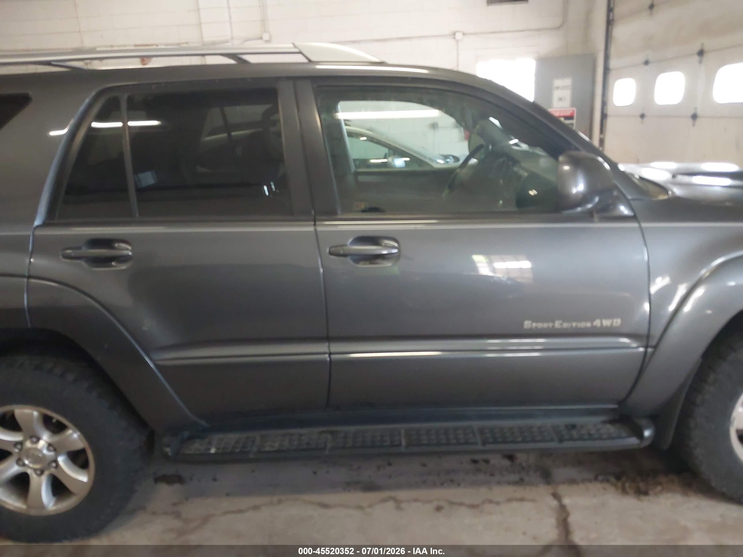 2005 Toyota 4runner Sr5 Sport V6 Gray vin: JTEBU14R558041353