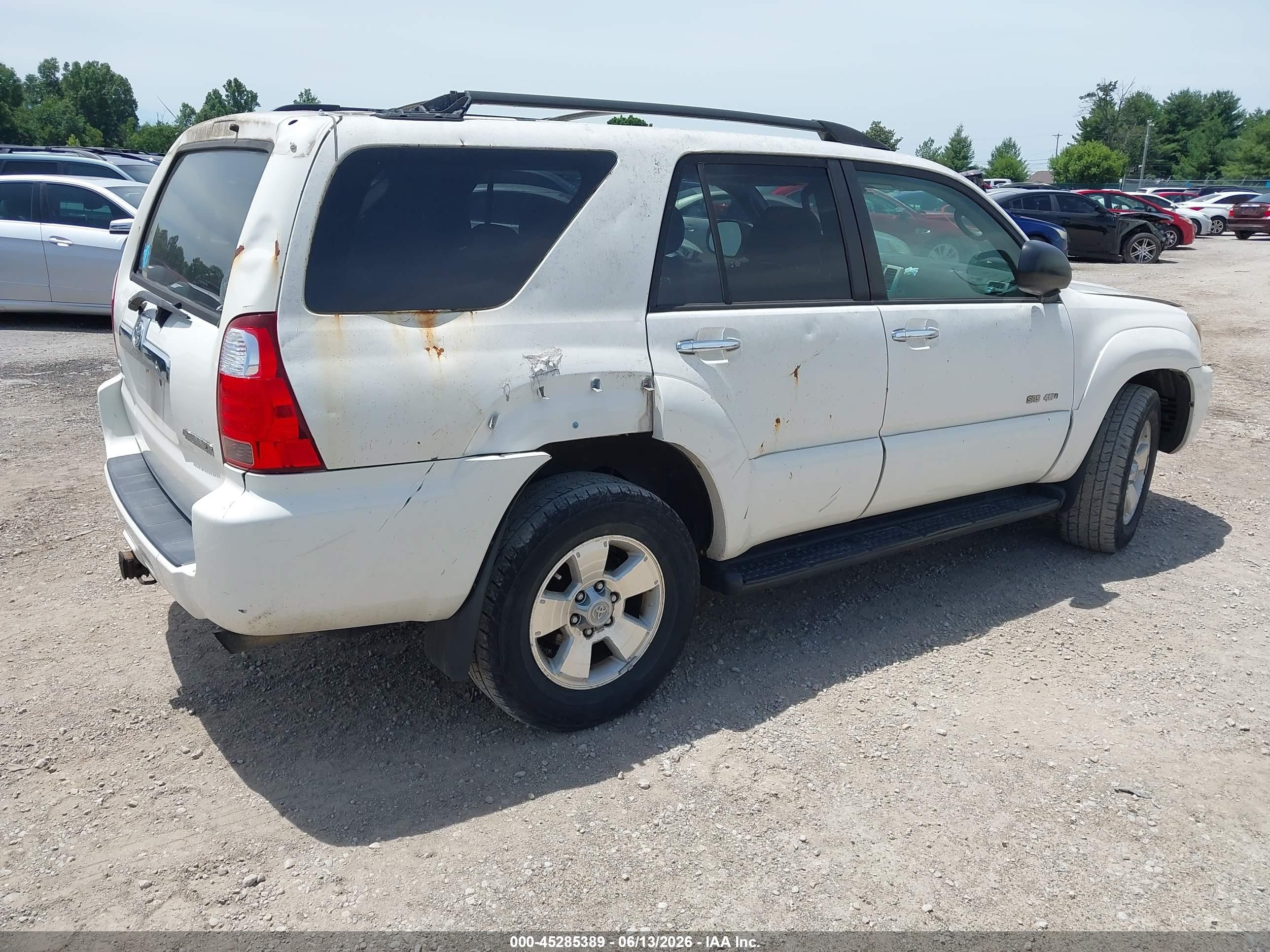 2006 Toyota 4runner Sr5 White vin: JTEBU14R560087099