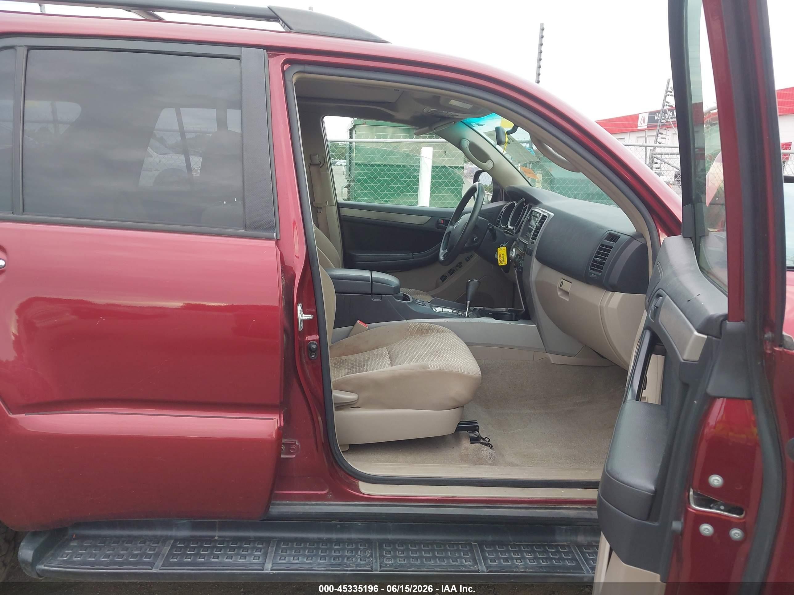 2006 Toyota 4runner Sr5 Burgundy vin: JTEBU14R568069672