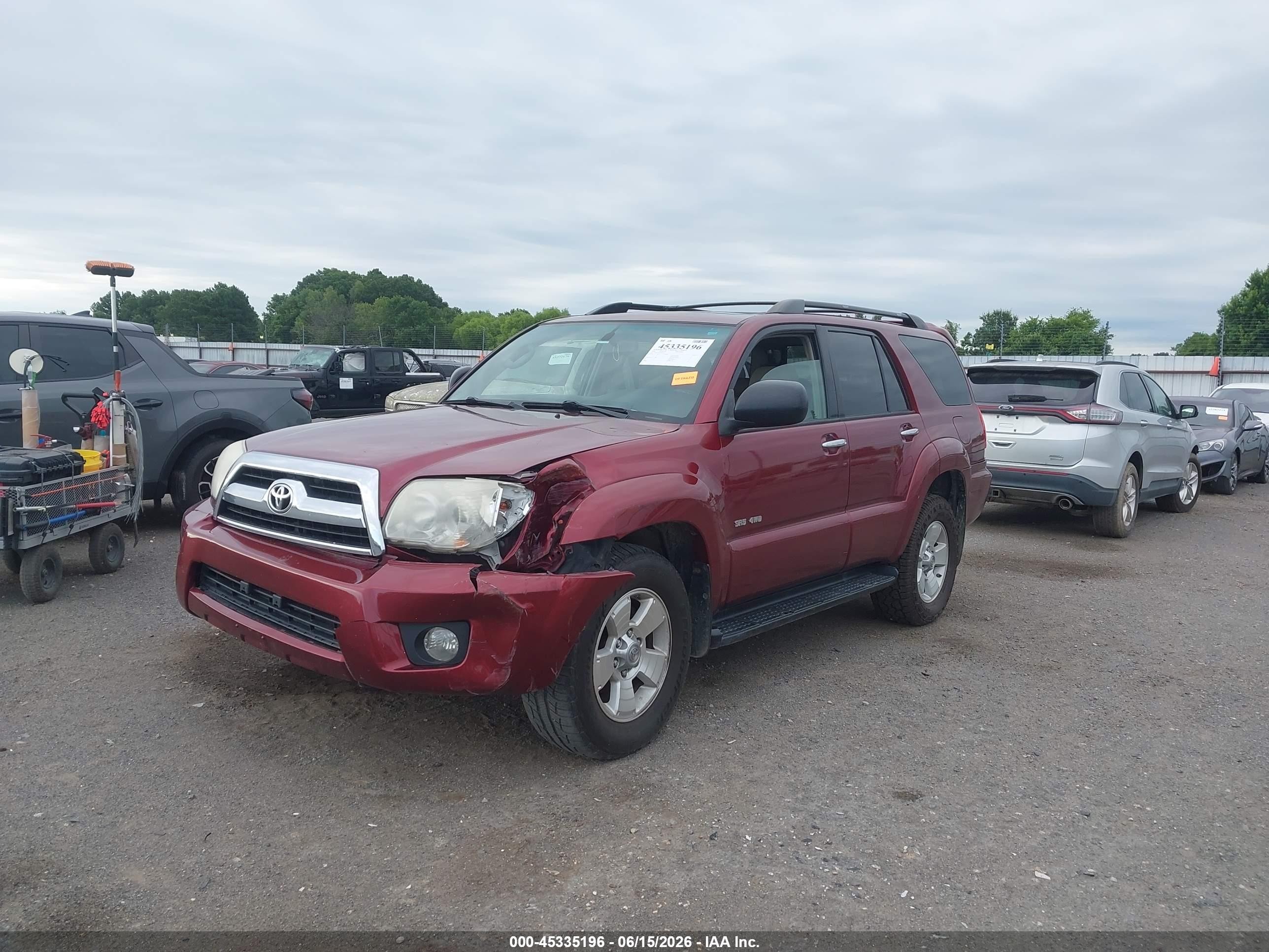 2006 Toyota 4runner Sr5 Burgundy vin: JTEBU14R568069672