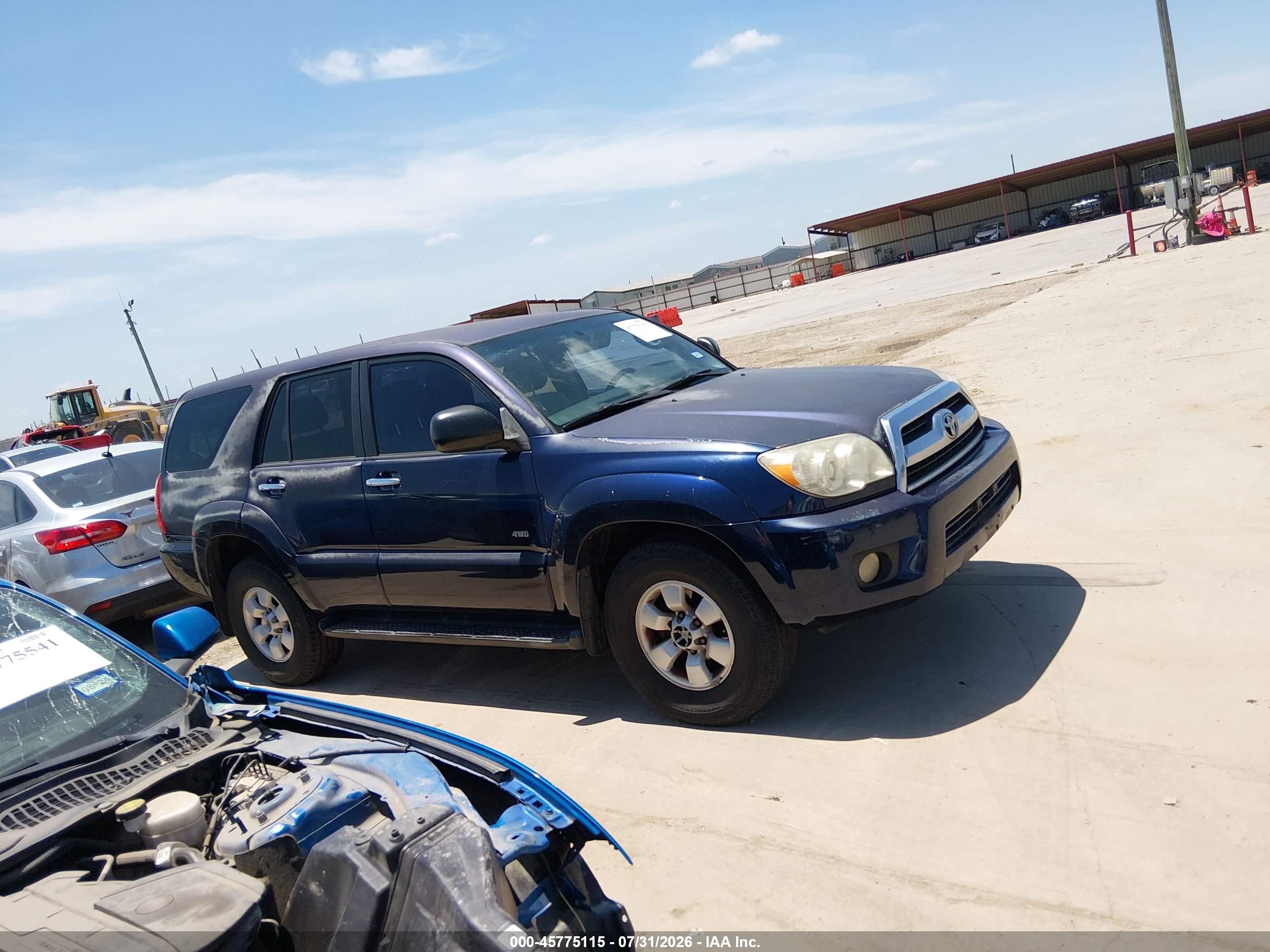 2007 Toyota 4runner Sr5 Blue vin: JTEBU14R570118028