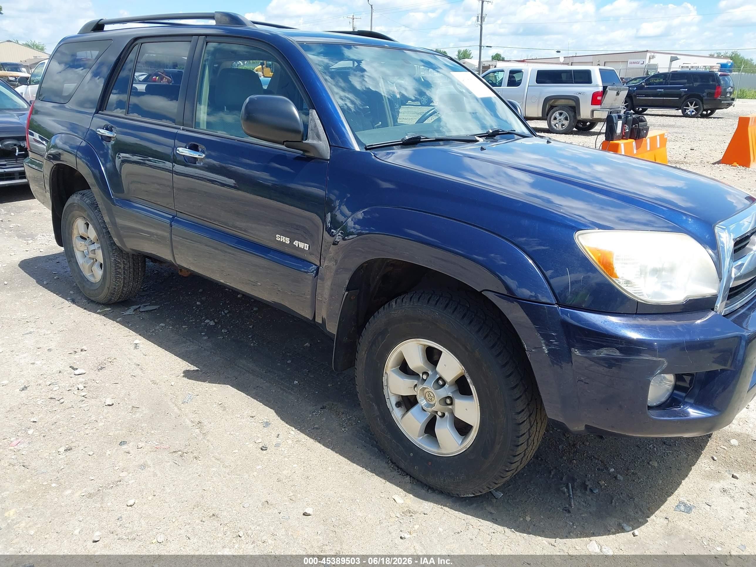 2007 Toyota 4runner Sr5 Dark Blue vin: JTEBU14R570120801