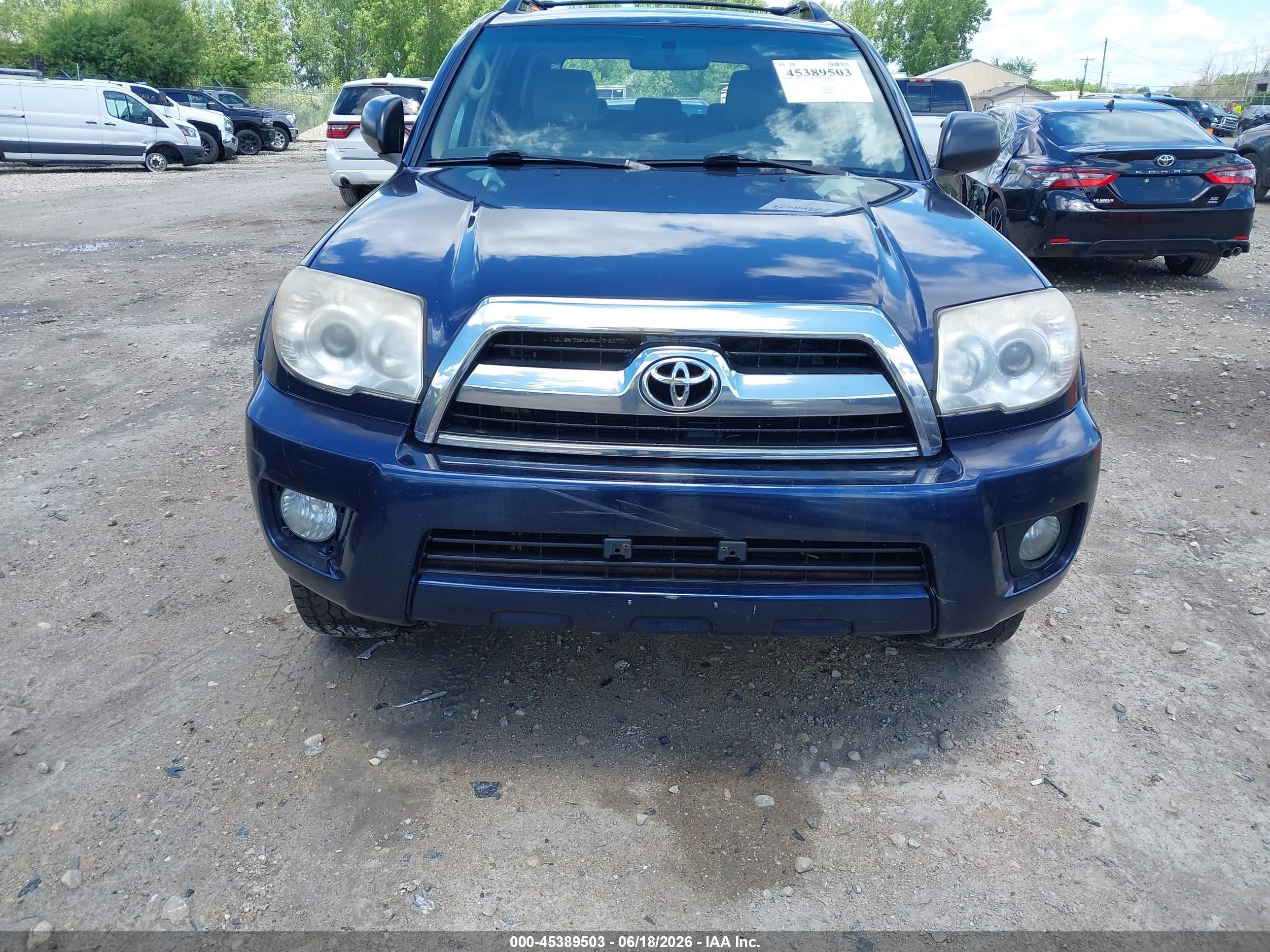 2007 Toyota 4runner Sr5 Dark Blue vin: JTEBU14R570120801