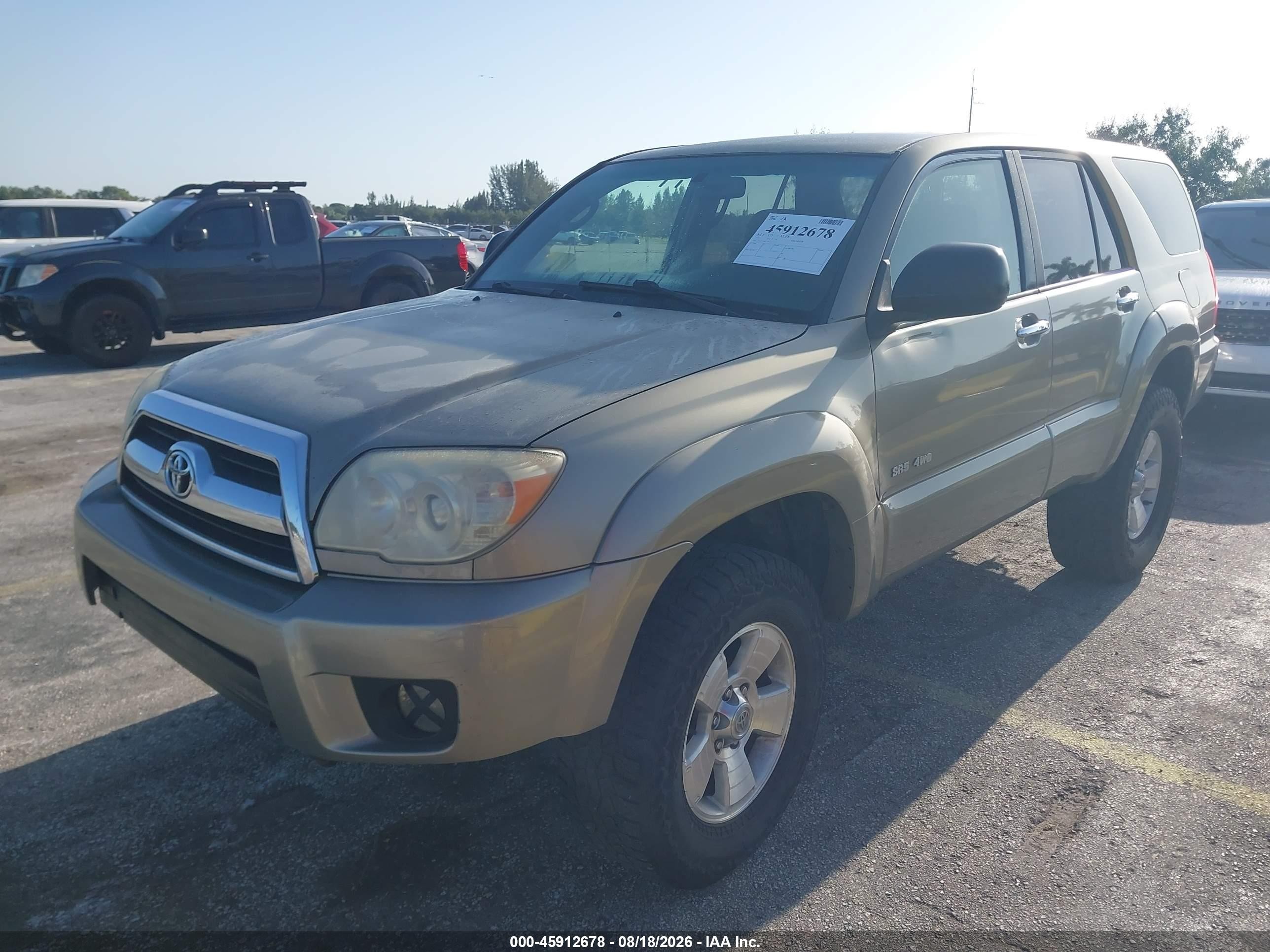 2007 Toyota 4runner Sr5 V6 Gold vin: JTEBU14R578096033