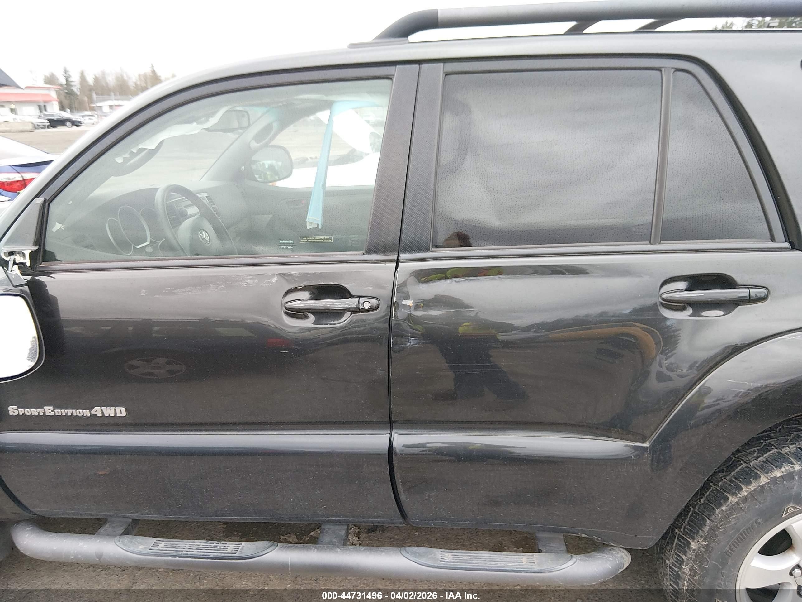 2009 Toyota 4runner Sport V6 Black vin: JTEBU14R59K037103