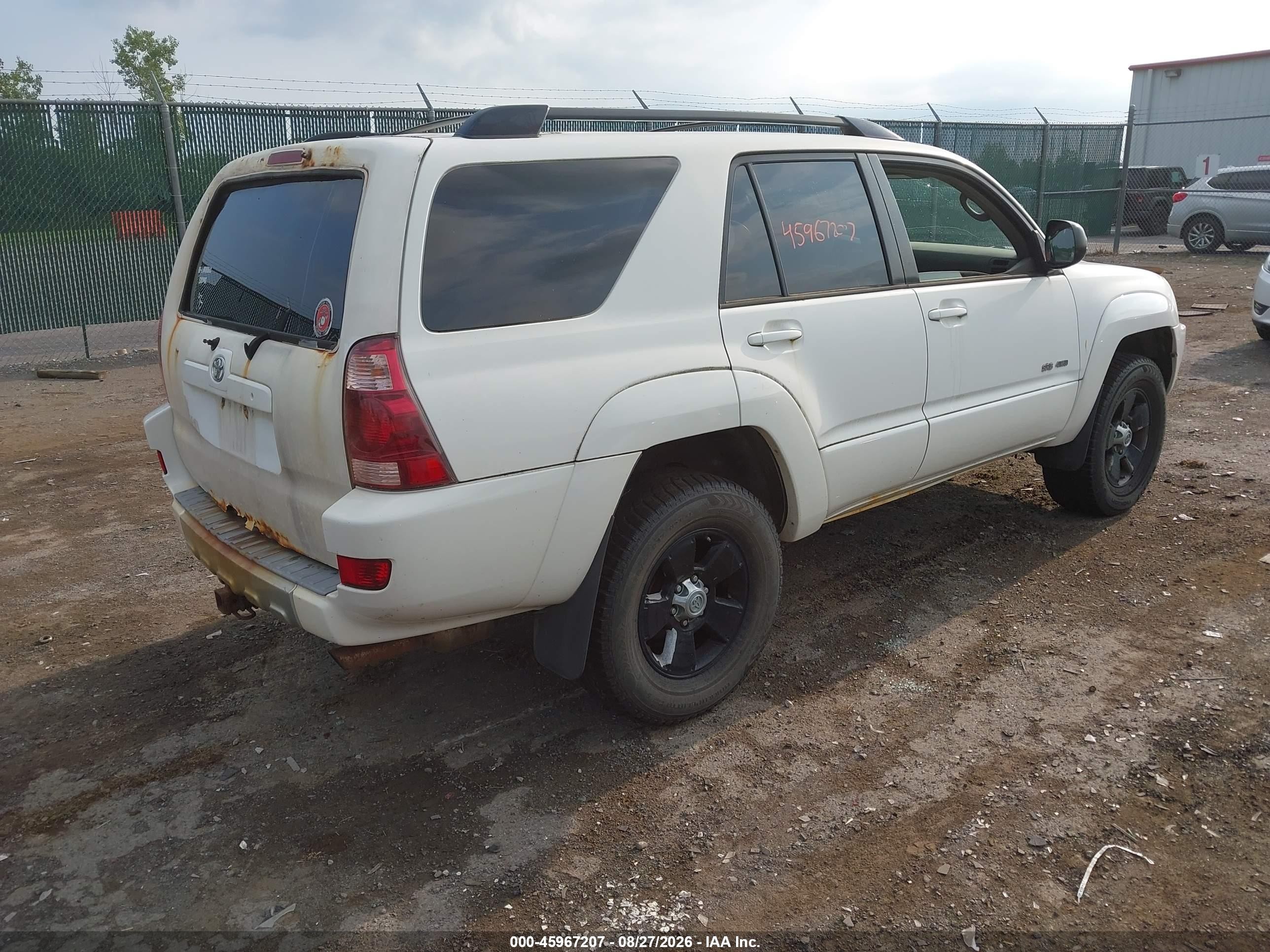 2004 Toyota 4runner Sr5 V6 White vin: JTEBU14R640054996