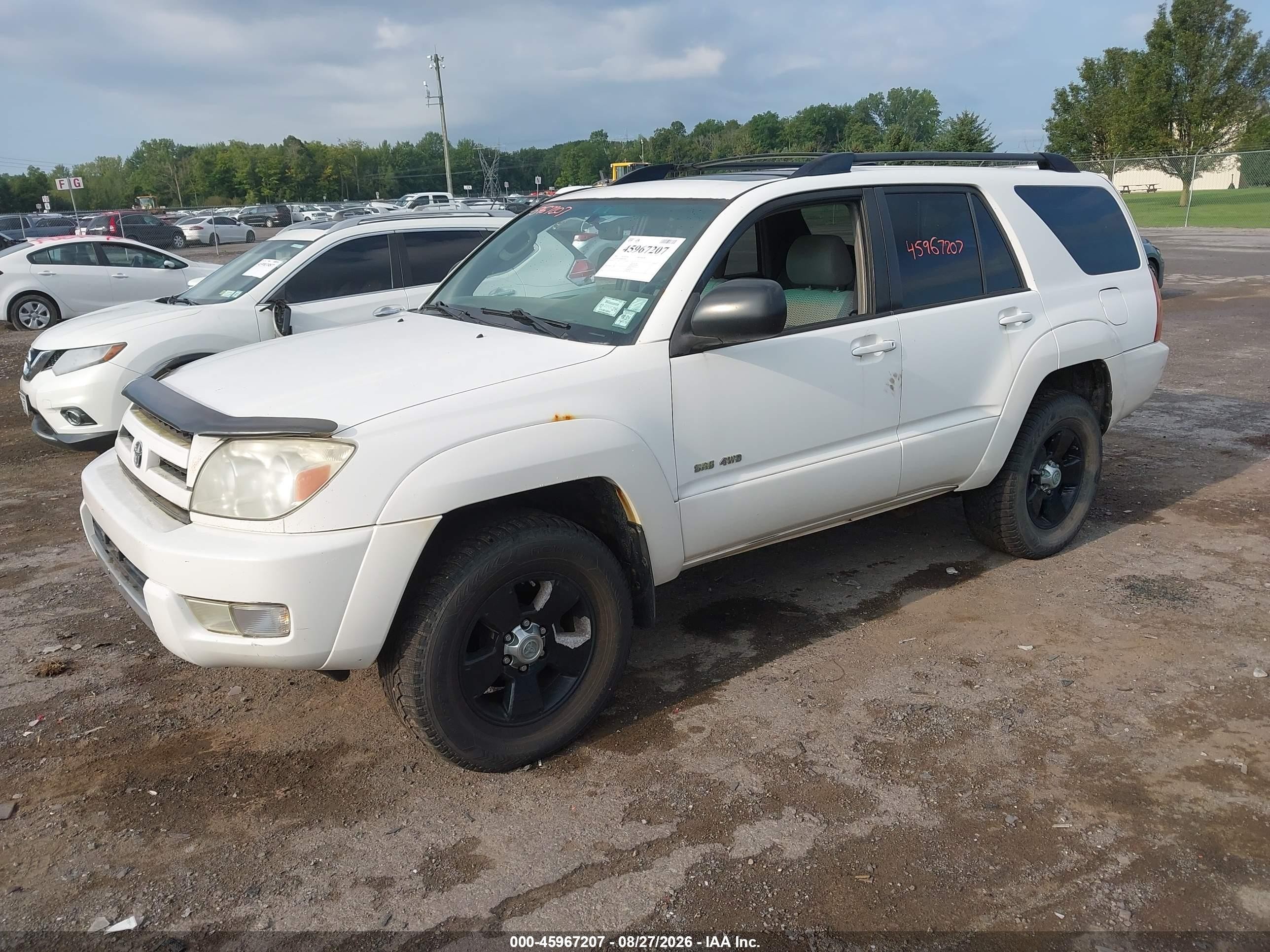 2004 Toyota 4runner Sr5 V6 White vin: JTEBU14R640054996