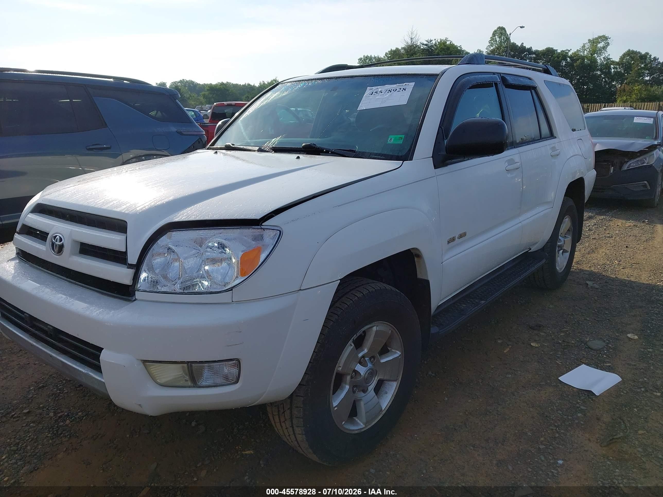 2004 Toyota 4runner Sr5 V6 White vin: JTEBU14R648022955