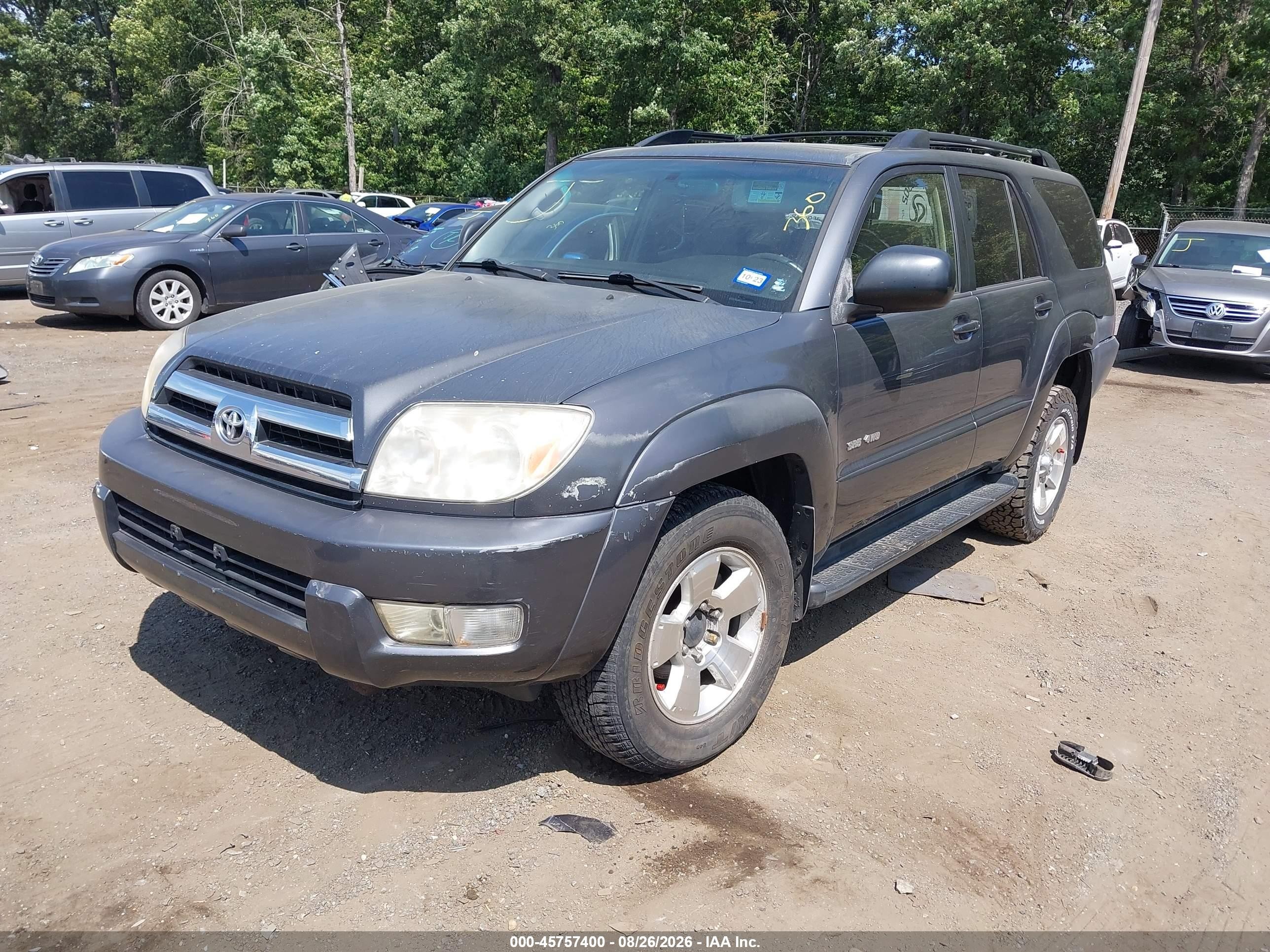 2005 Toyota 4runner Sr5 V6 Gray vin: JTEBU14R658038722