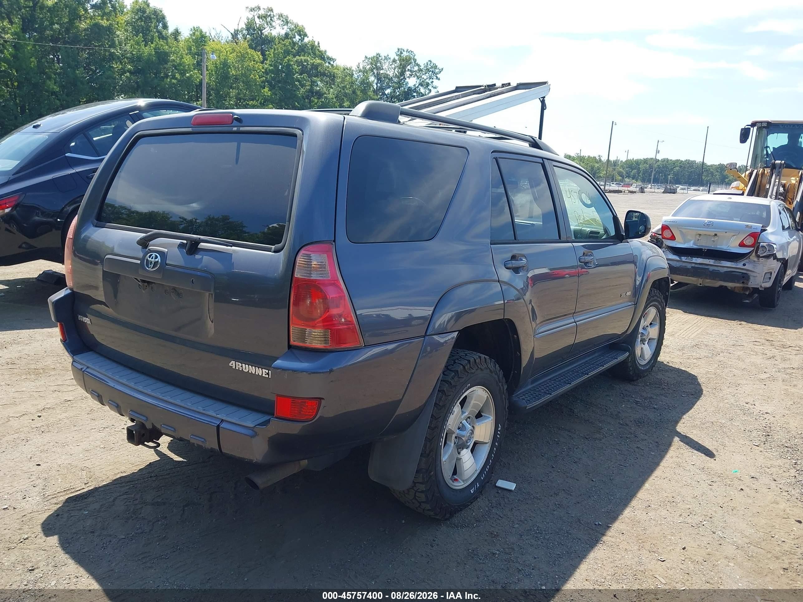 2005 Toyota 4runner Sr5 V6 Gray vin: JTEBU14R658038722