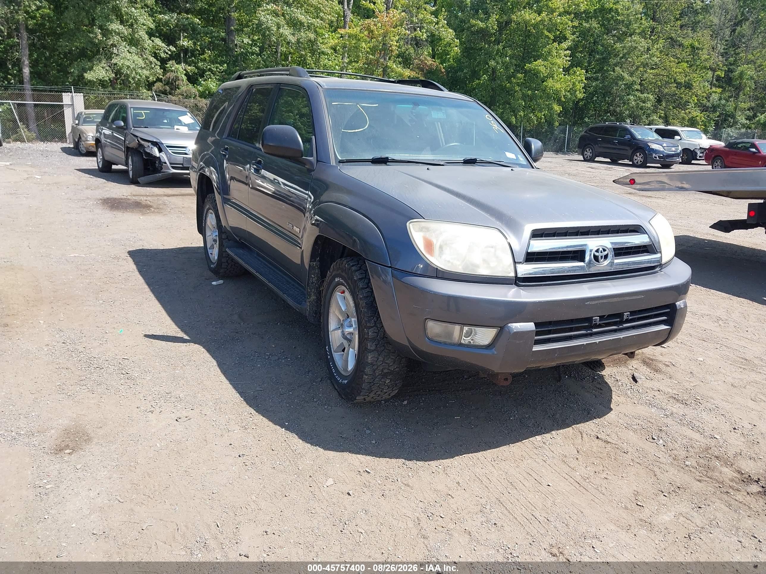 2005 Toyota 4runner Sr5 V6 Gray vin: JTEBU14R658038722