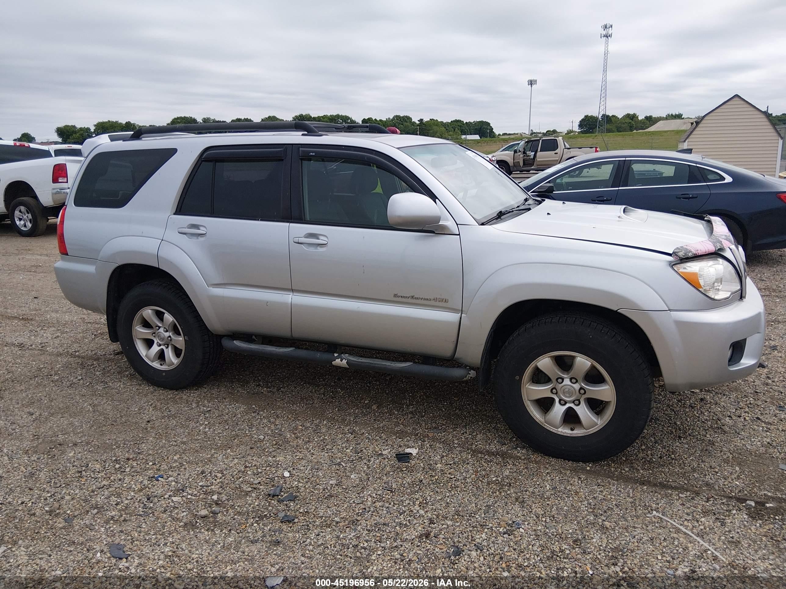 2006 Toyota 4runner Sr5 Sport V6 Silver vin: JTEBU14R660082011