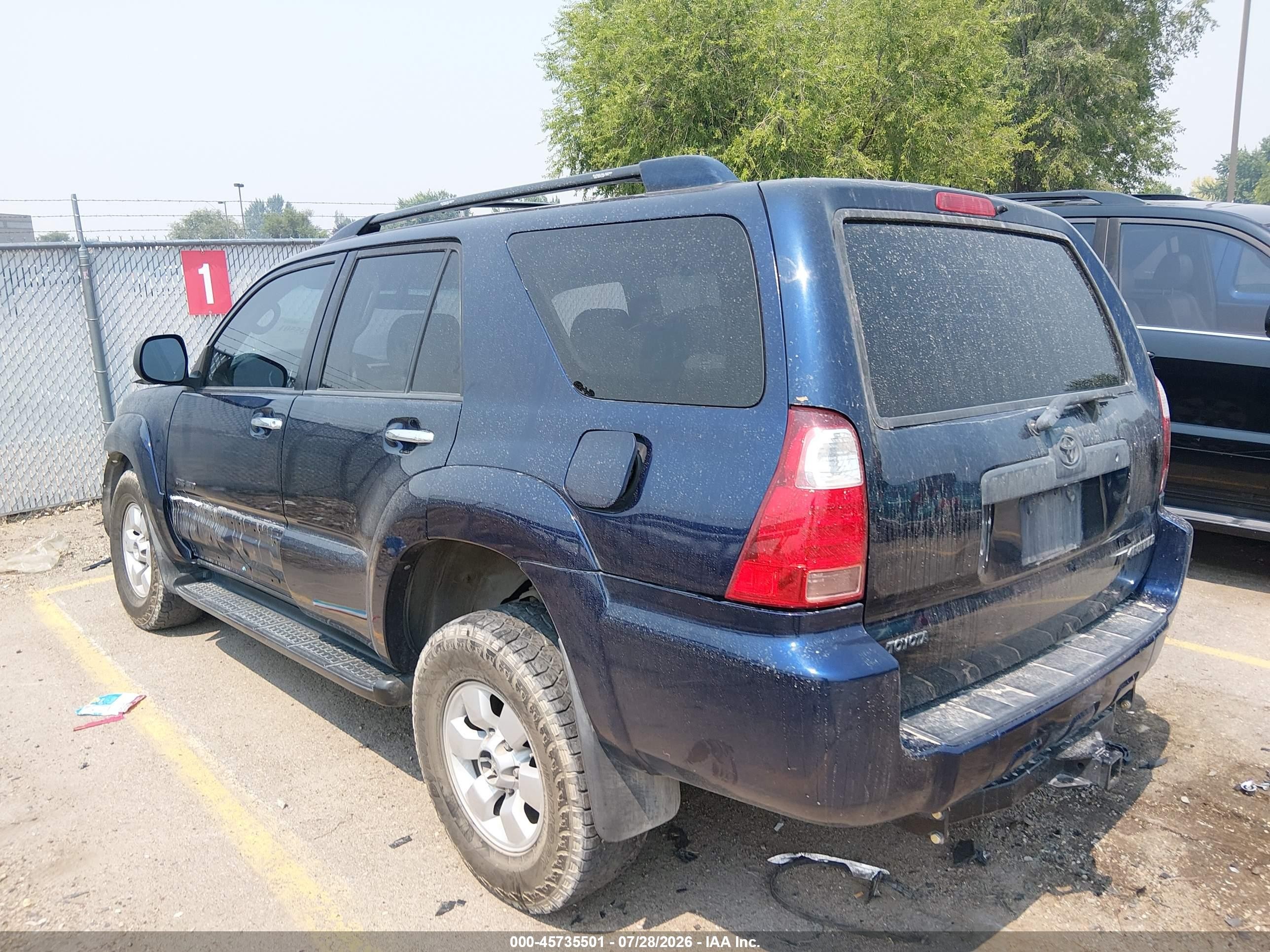 2007 Toyota 4runner Sr5 Blue vin: JTEBU14R670113209