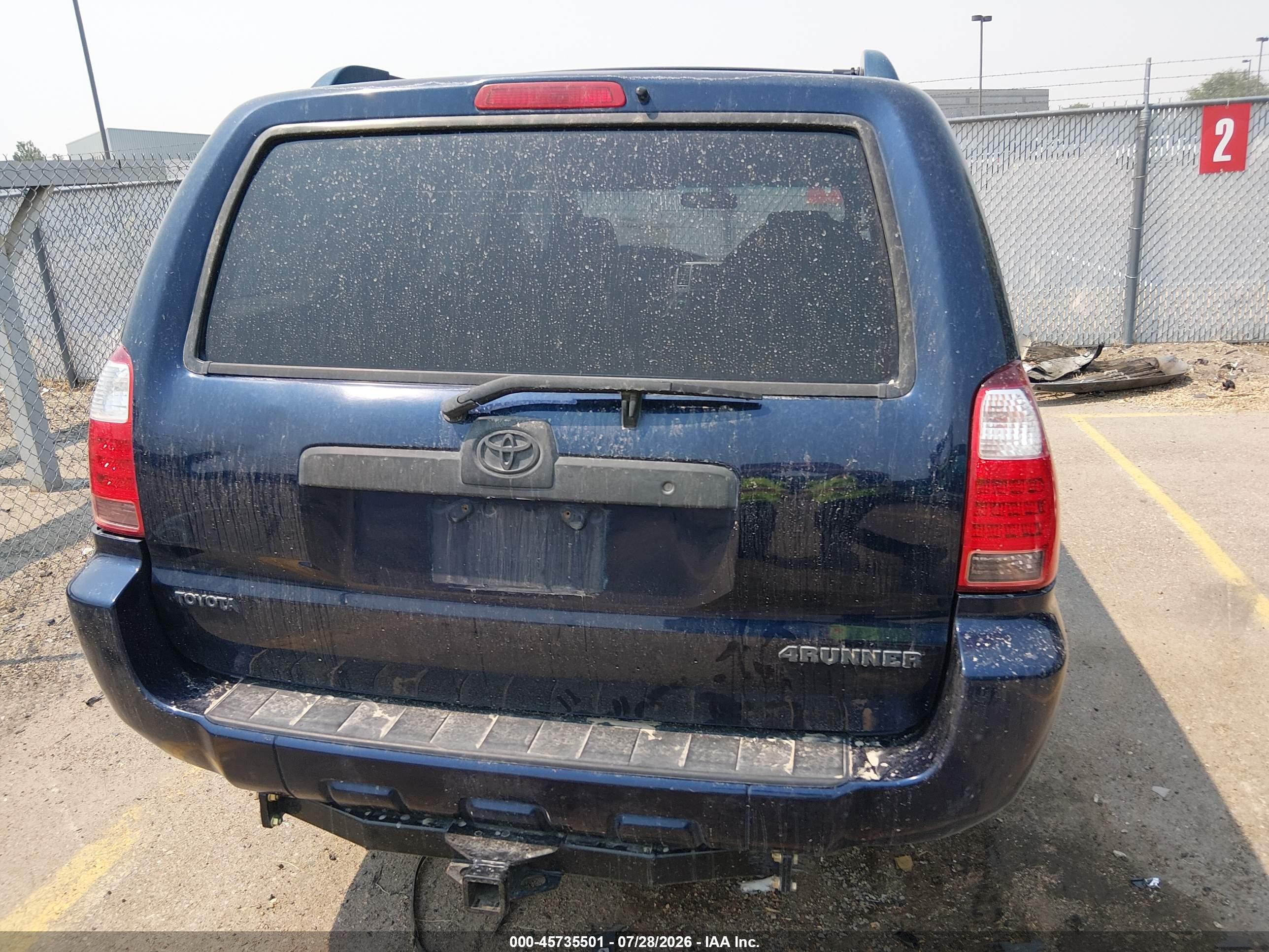 2007 Toyota 4runner Sr5 Blue vin: JTEBU14R670113209