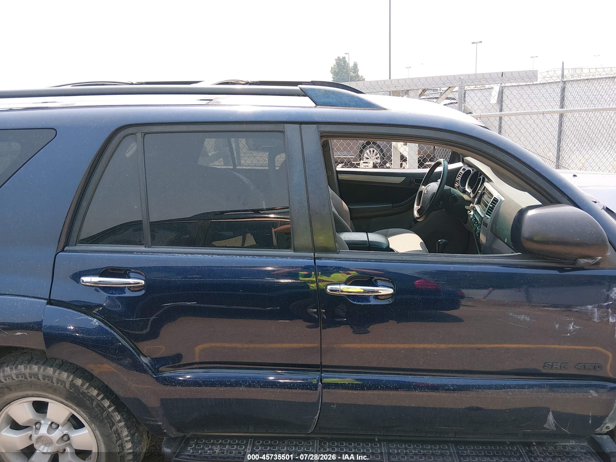 2007 Toyota 4runner Sr5 Blue vin: JTEBU14R670113209