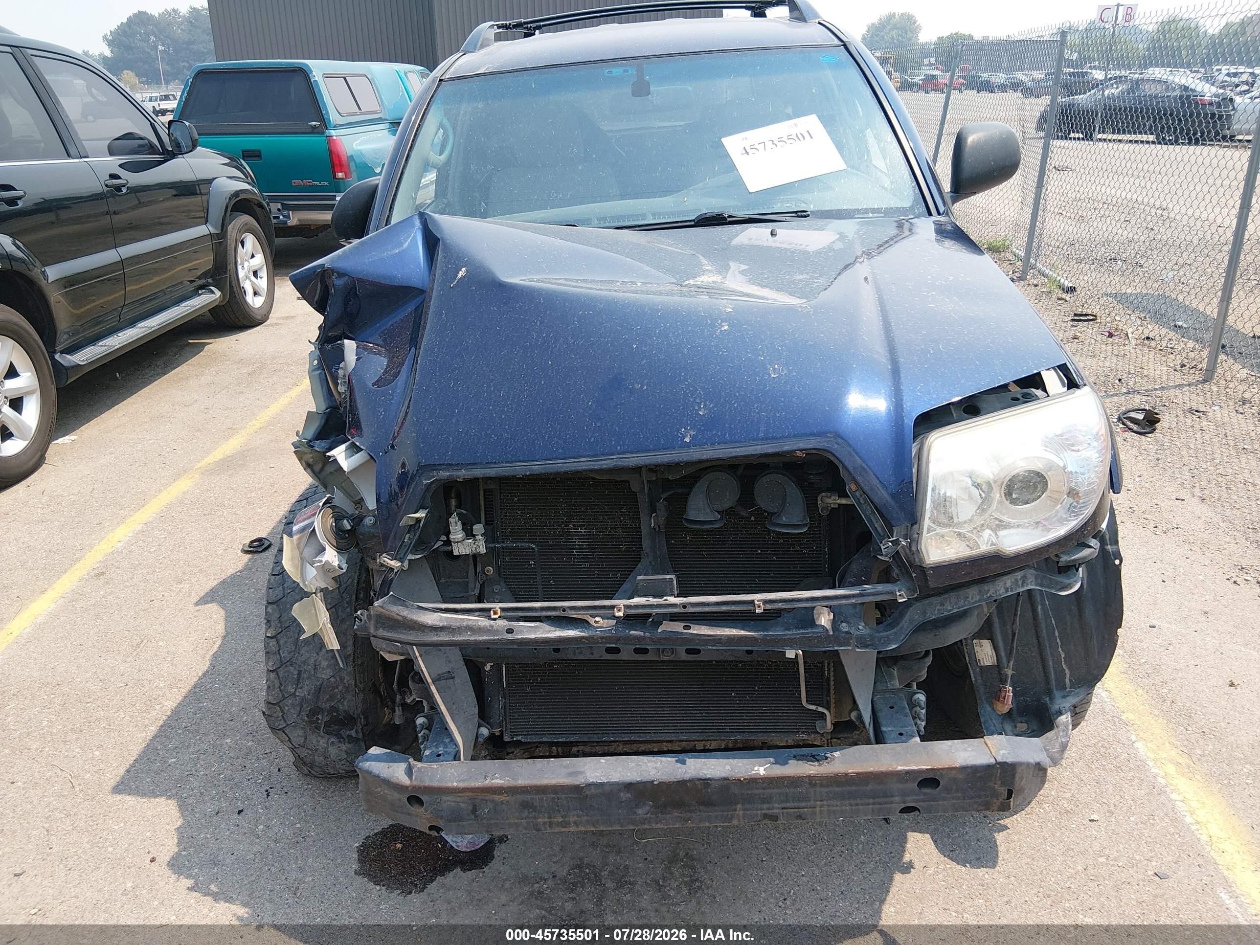 2007 Toyota 4runner Sr5 Blue vin: JTEBU14R670113209