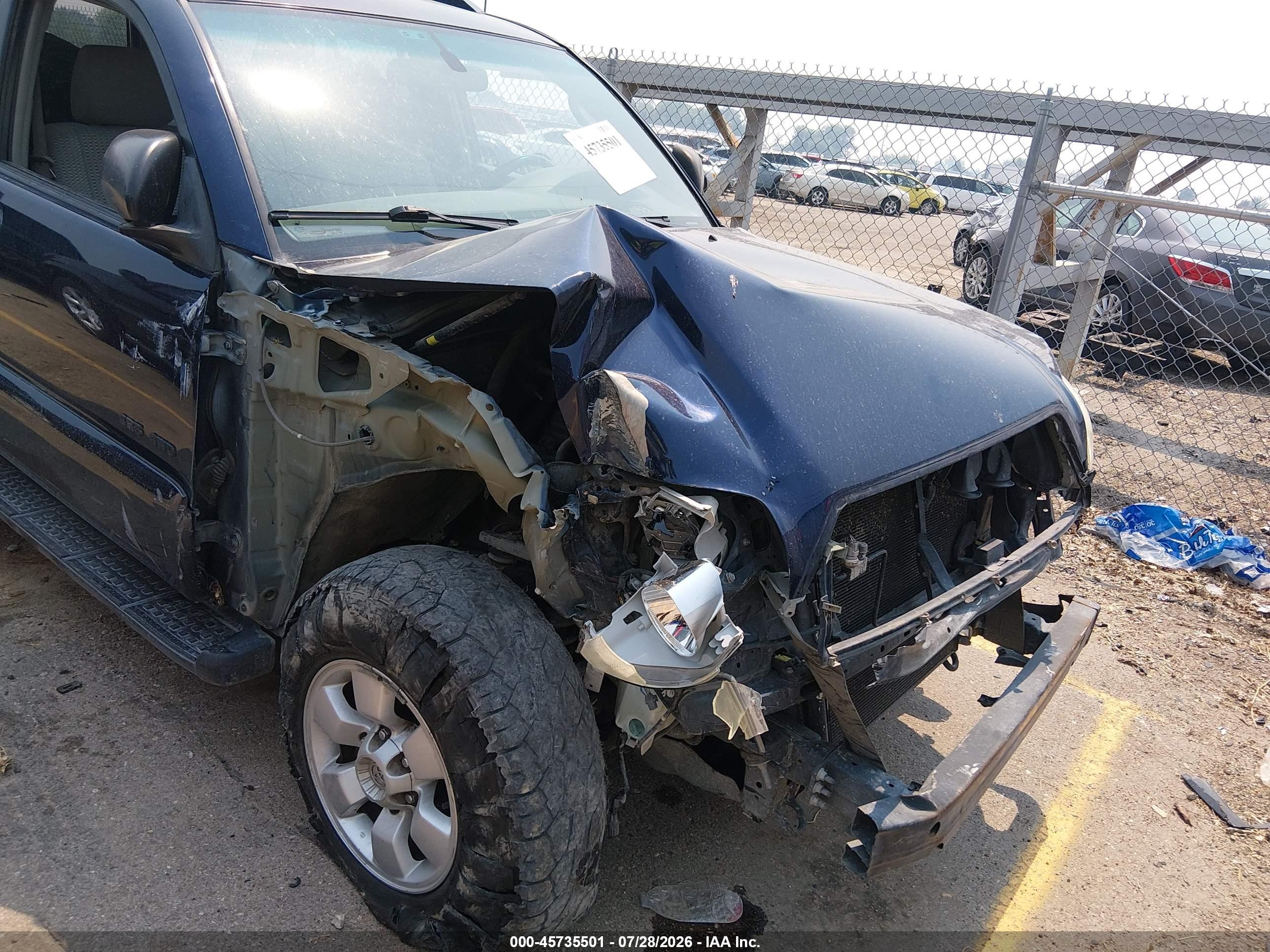 2007 Toyota 4runner Sr5 Blue vin: JTEBU14R670113209