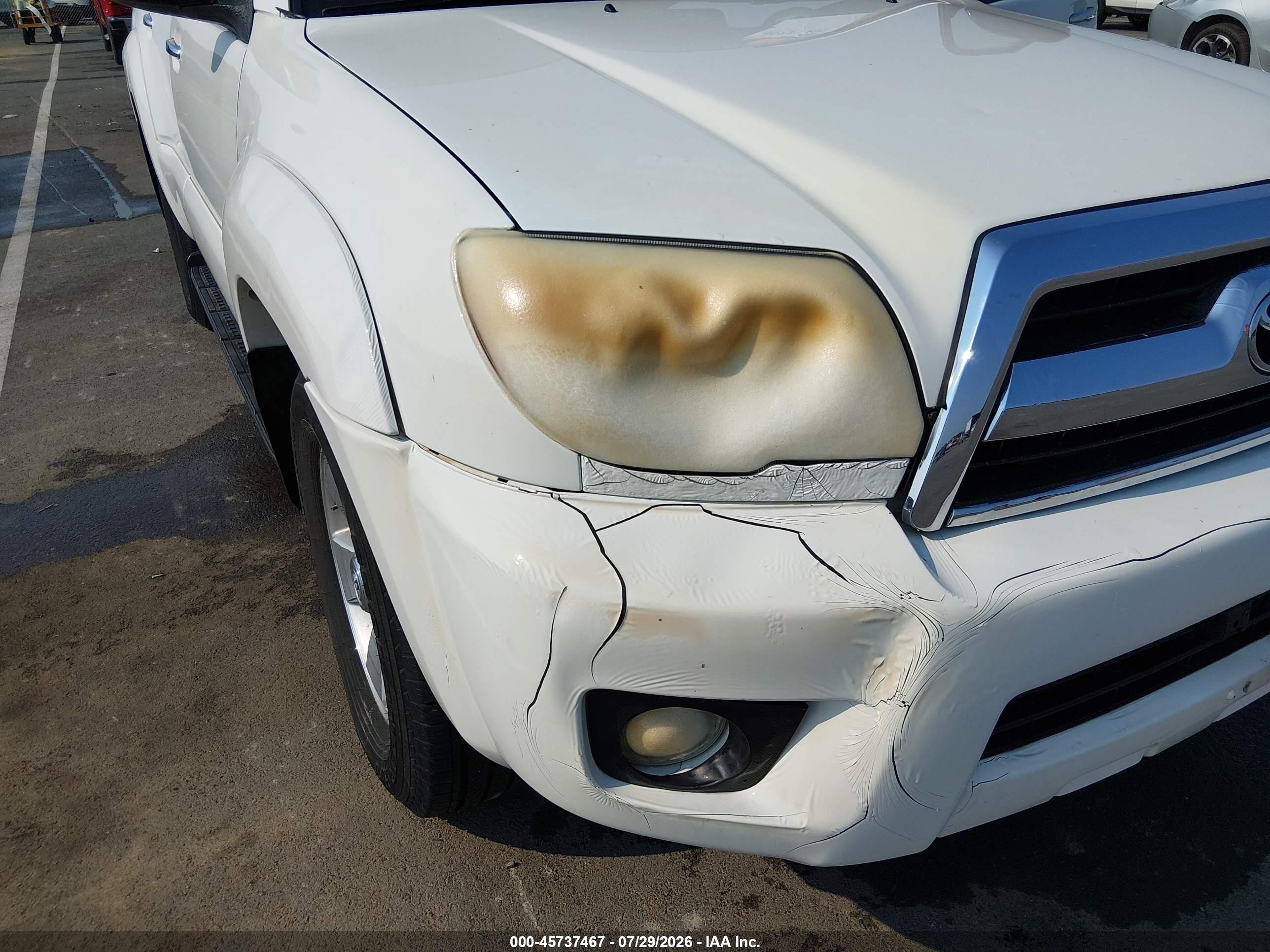 2007 Toyota 4runner Sr5 White vin: JTEBU14R670123688