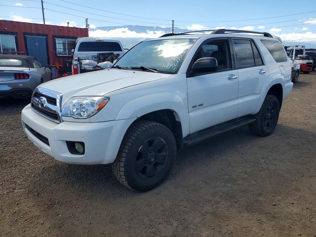 2007 Toyota 4runner Sr5 White vin: JTEBU14R678090175