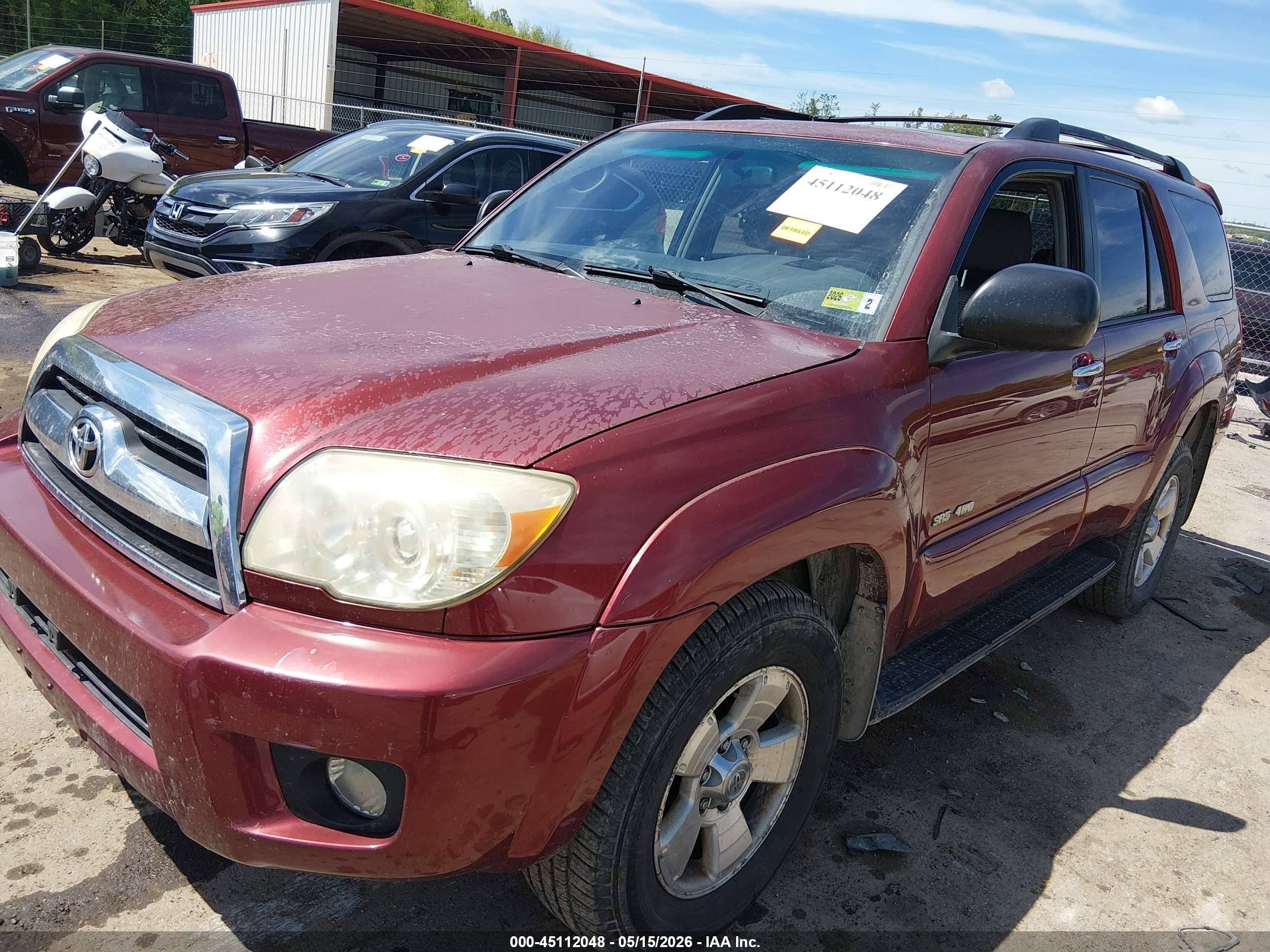 2007 Toyota 4runner Sr5 V6 Темно-бордовый vin: JTEBU14R678098227