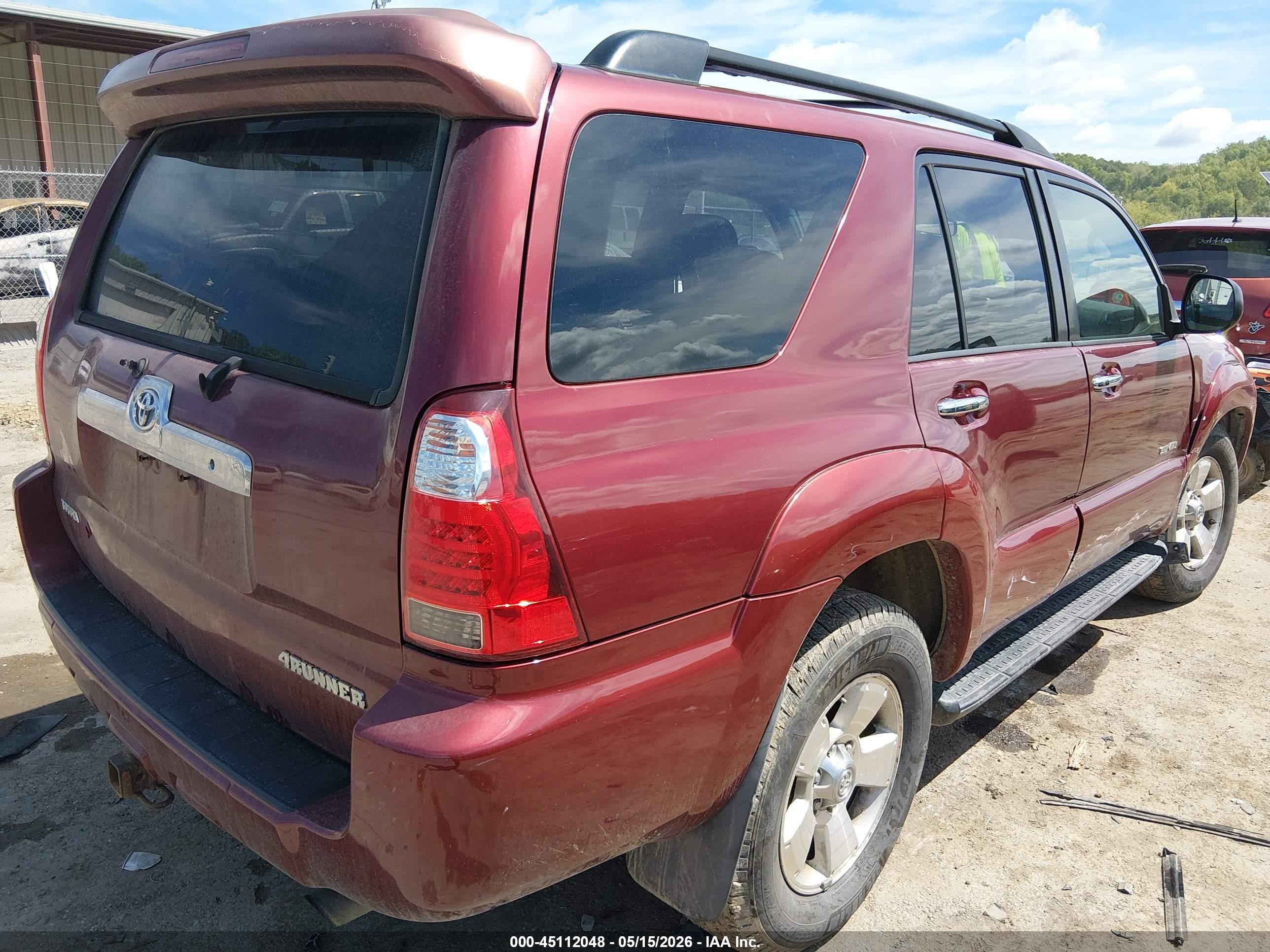 2007 Toyota 4runner Sr5 V6 Темно-бордовый vin: JTEBU14R678098227