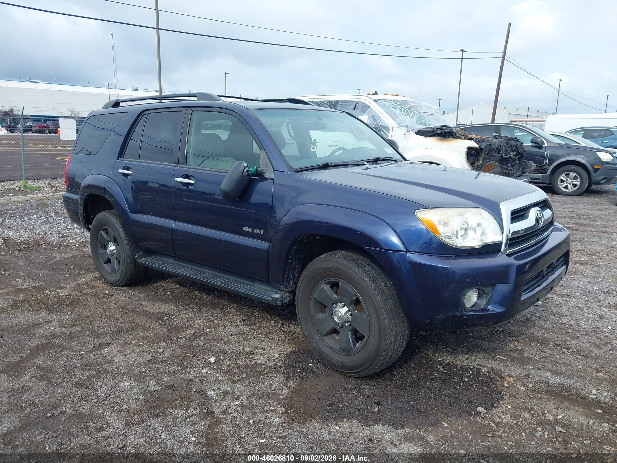 2007 Toyota 4runner Sr5 V6 Blue vin: JTEBU14R678099975